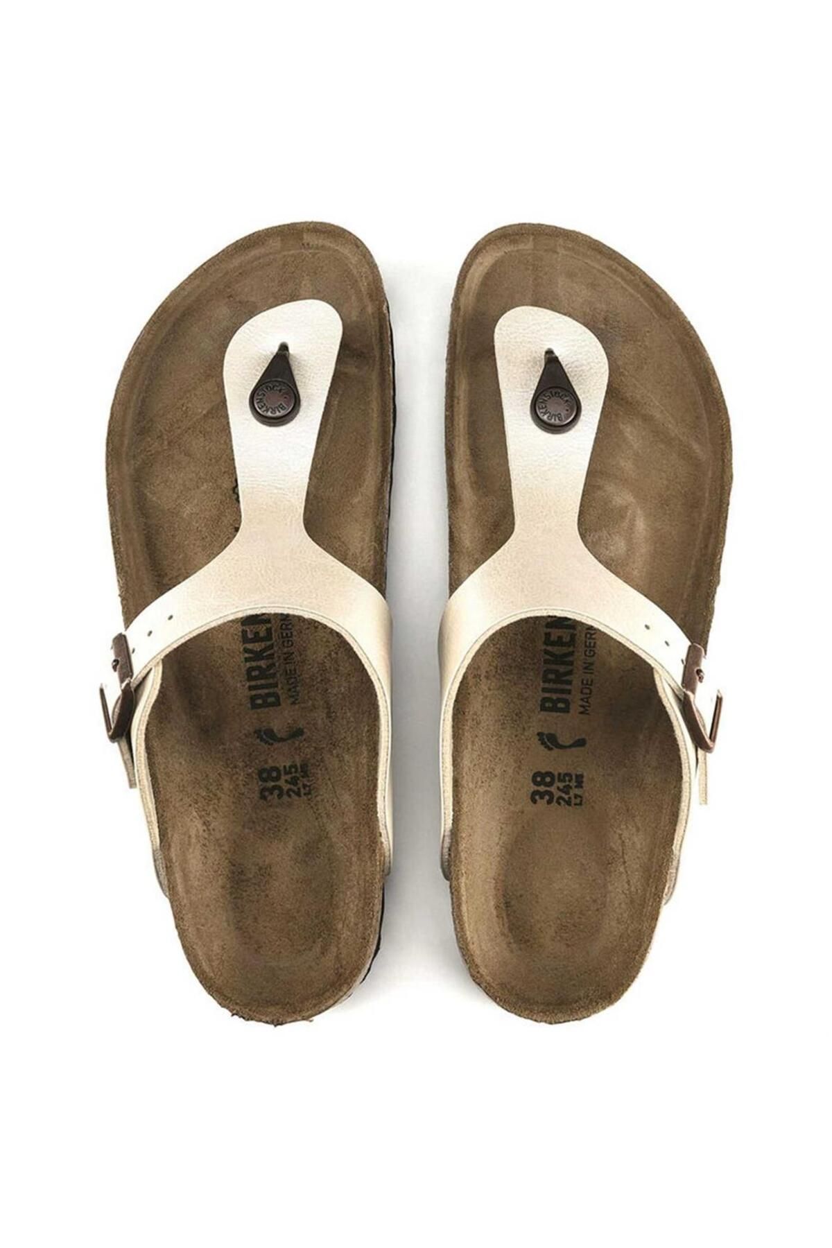 Birkenstock-Gizeh Bf Graceful White Slippers 4