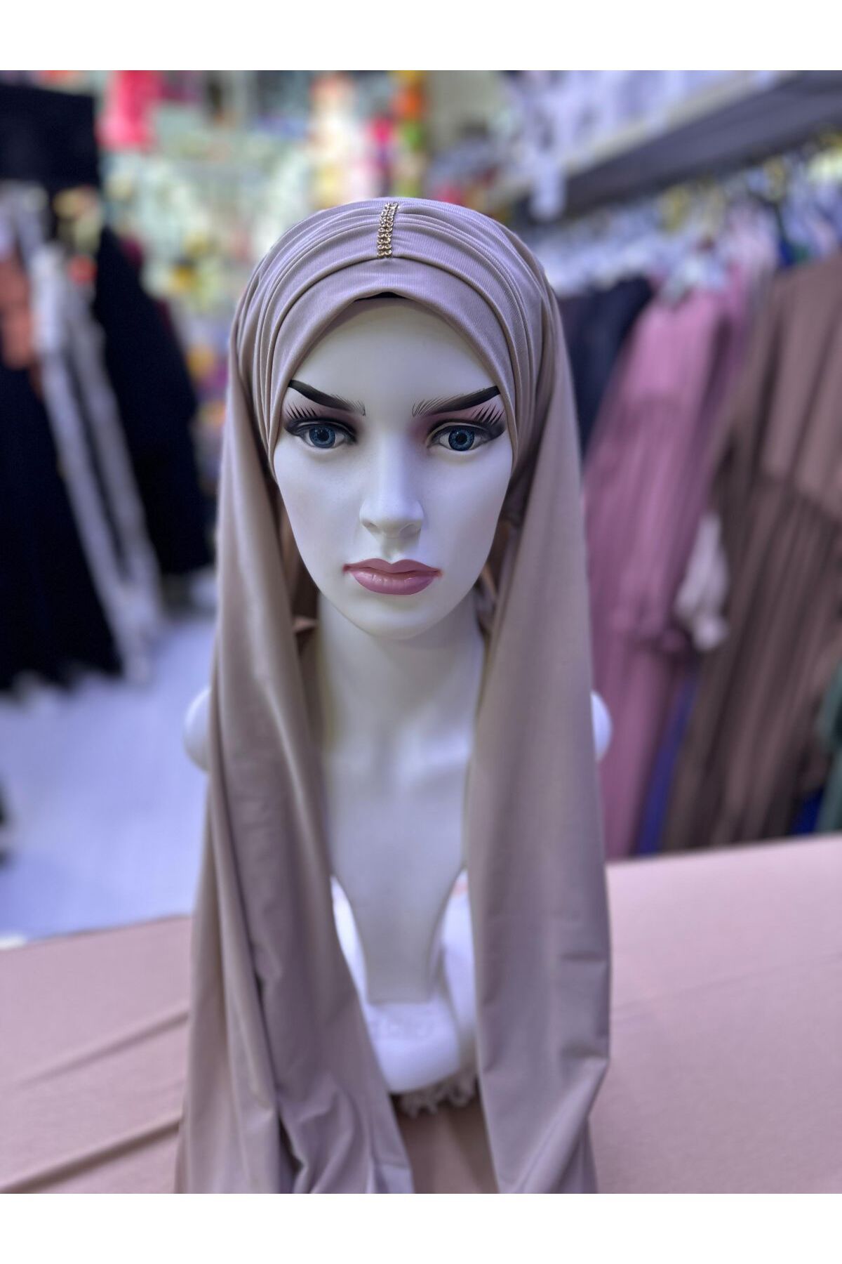 R&S modibone-Rochie de seara de culoare bej, gata de sal cu cravata de piatra 4