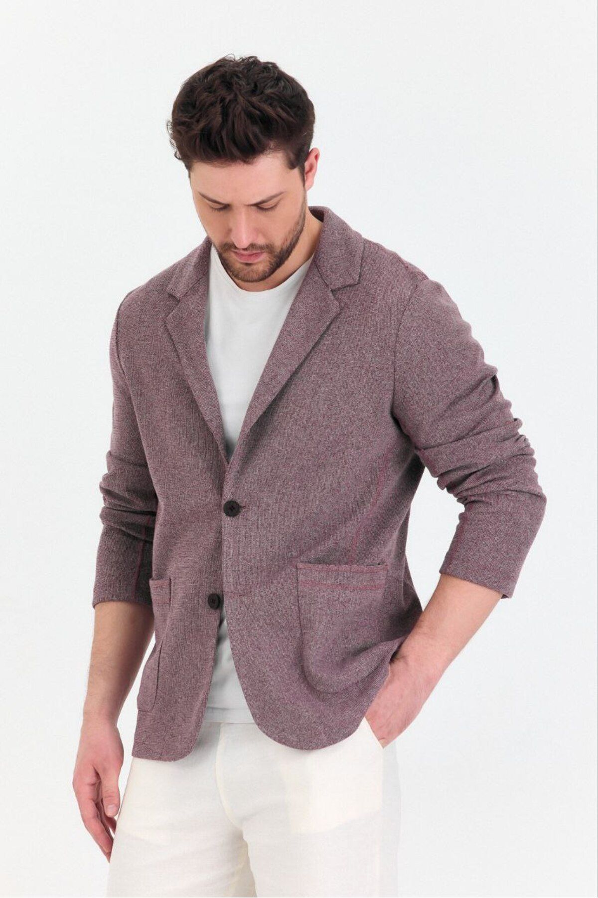 Savira-Slimfit Men's Sports Jacket Knitted Cotton Blended Fabric Full Stretching Fabric New Season 1