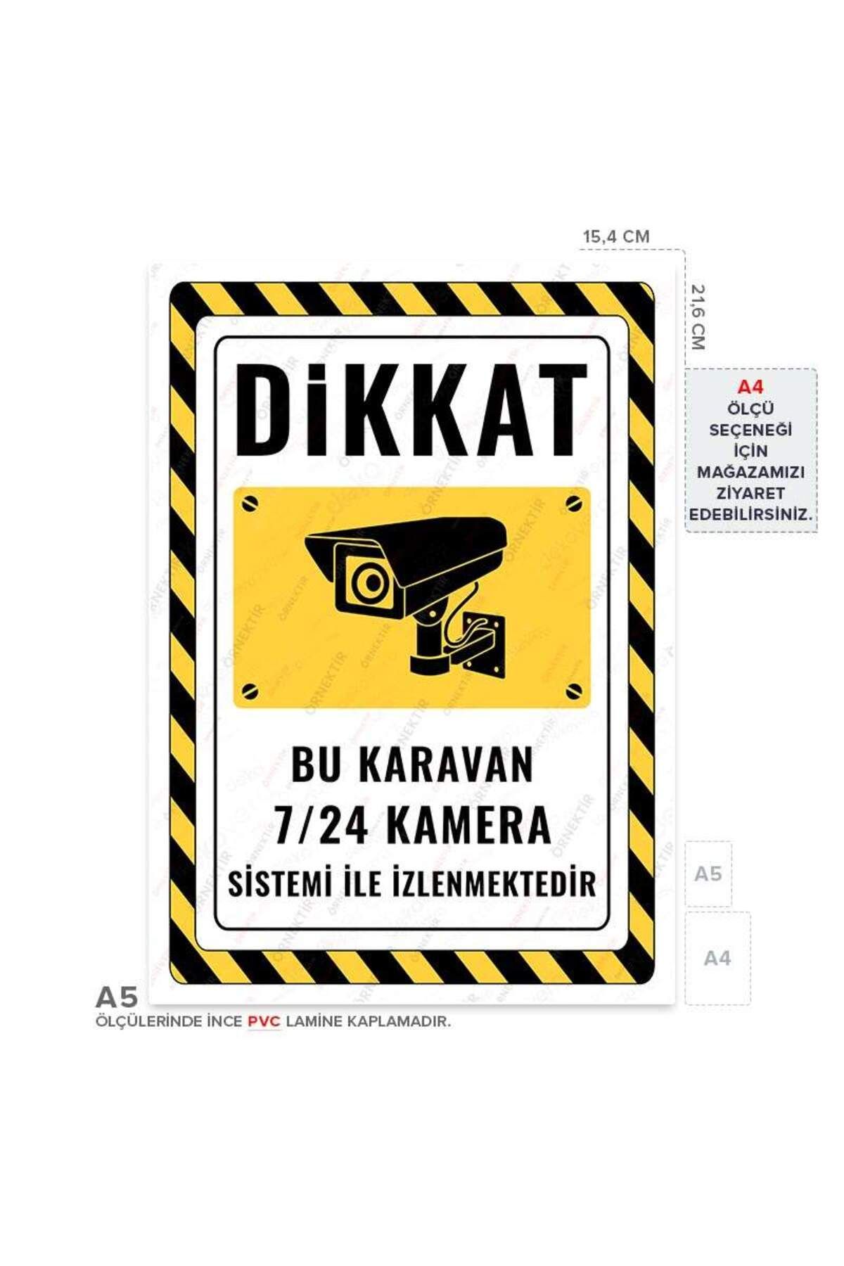 Posterya-Ul02478-A5 - This Caravan Is Monitored 24/7 Camera System Warning Sign (15.4×21.6cm) 1