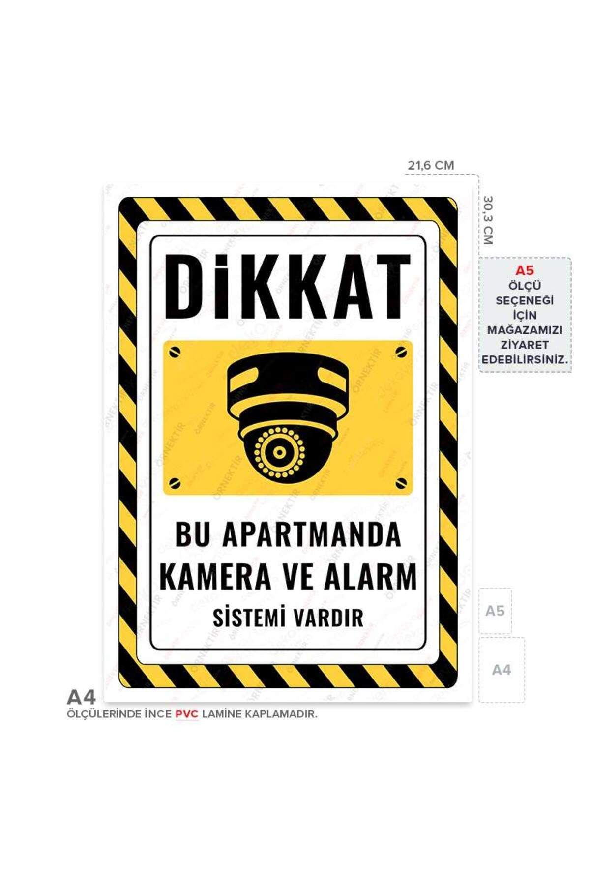 Posterya-Ul02538-A4 - There Is a Camera and Alarm System in This Apartment Warning Sign (21.6×30.3cm) 1