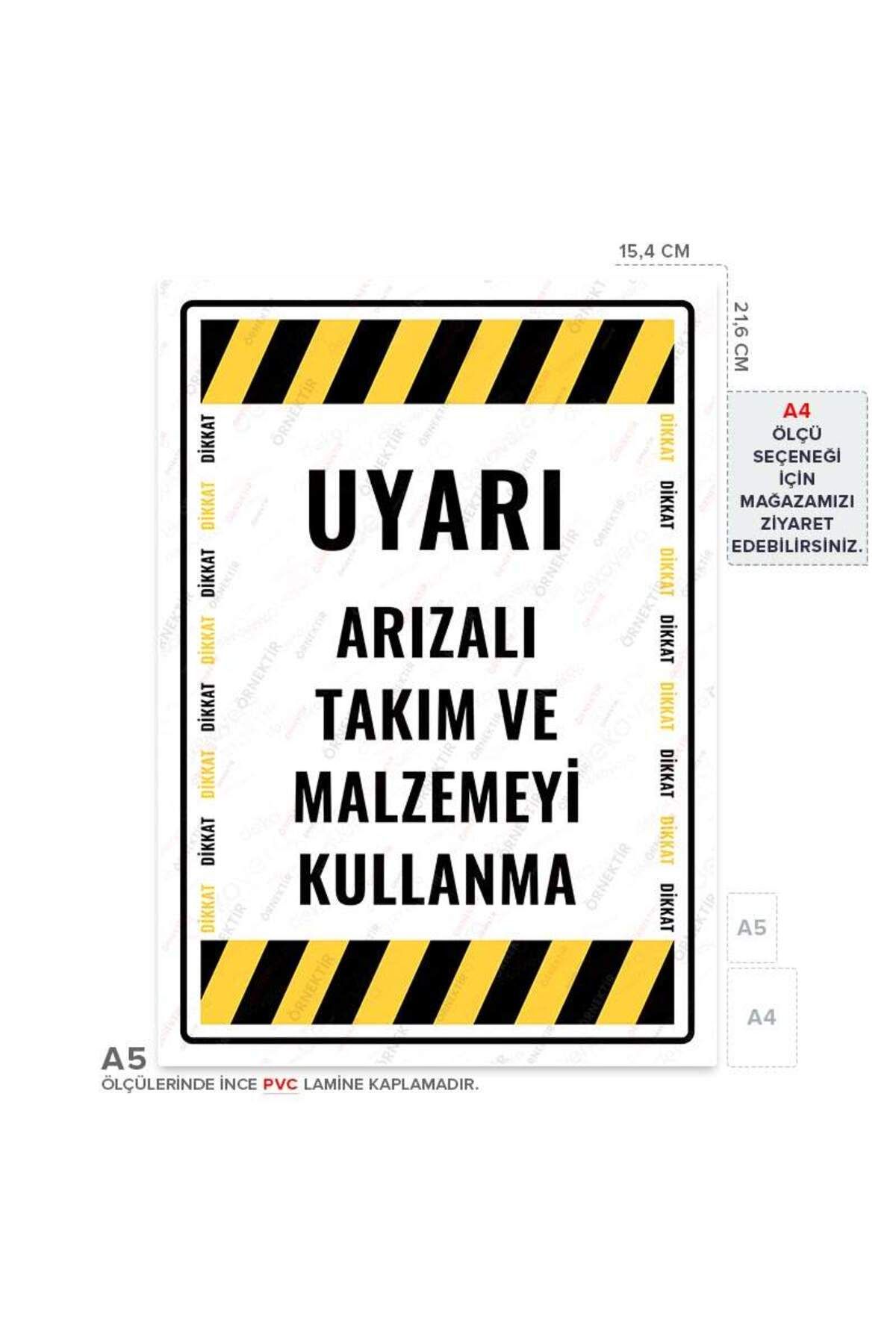 Posterya-Ul01669-A5 - Warning Sign for Using Defective Tool and Material (15,4×21,6cm) 1
