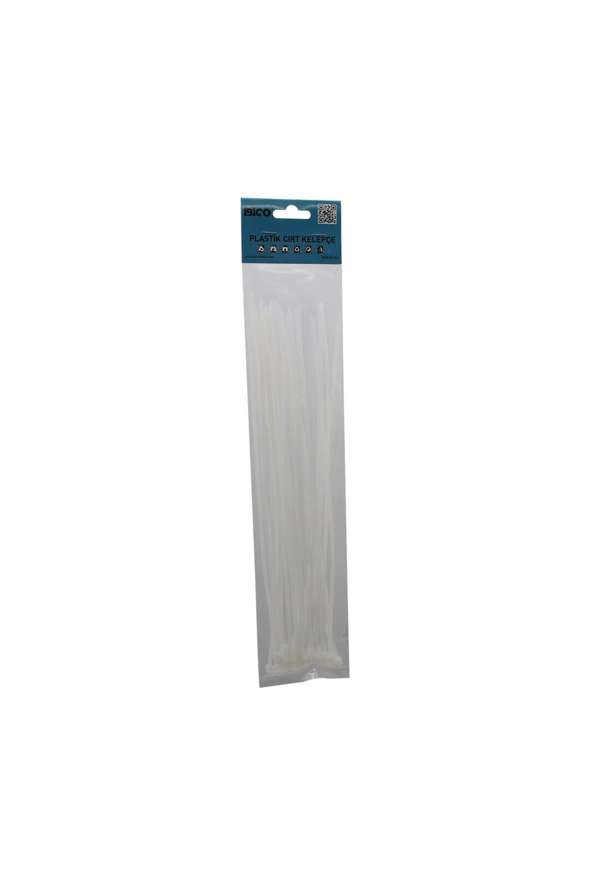 Findit 25PCS BEYAZ 3.6X300MM PLASTİK CIRT KELEPÇE (2818)