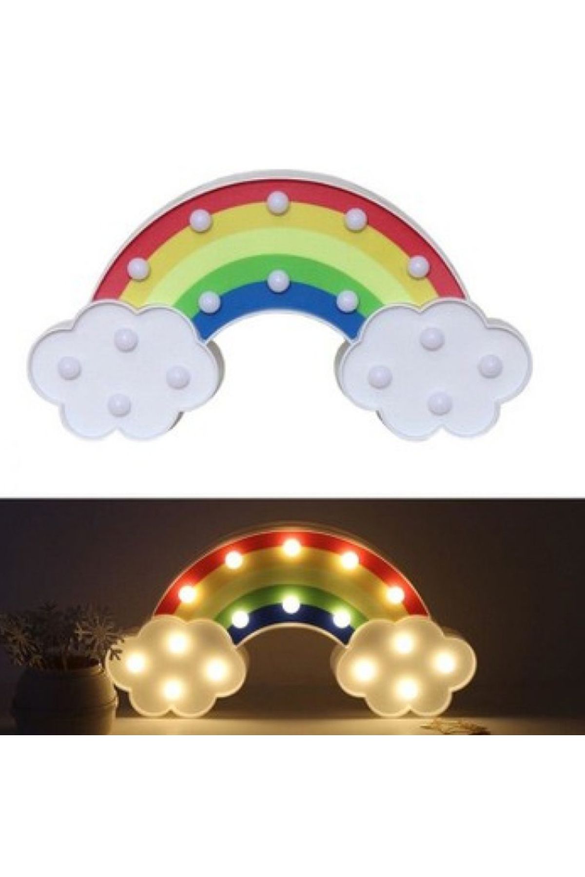 BirdoluSepet Led Işıklı Gökkuşağı Gece Lambası