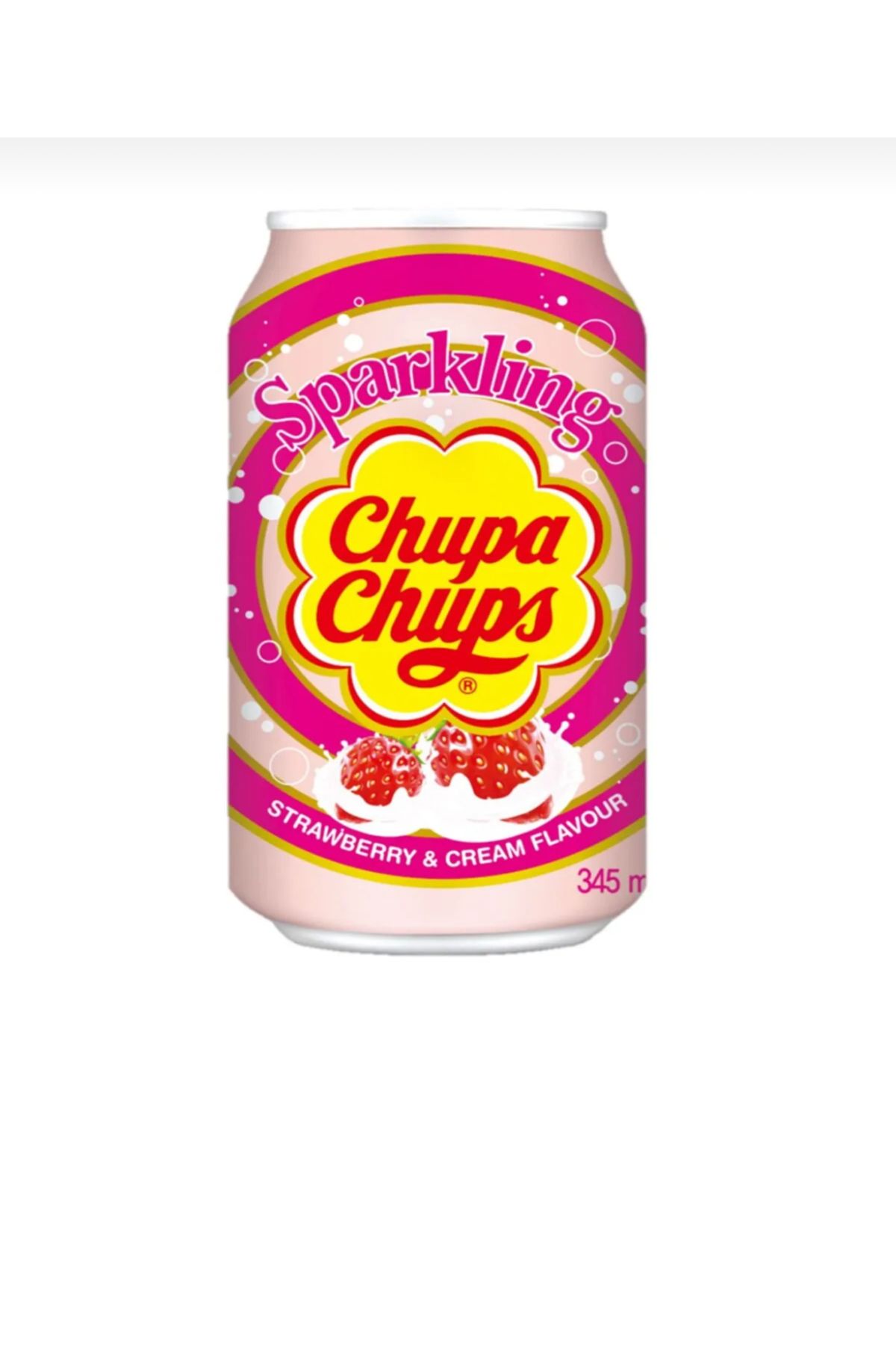 Chupa Chups Çilek ve krema aromalı gazlı içecek 345 ml