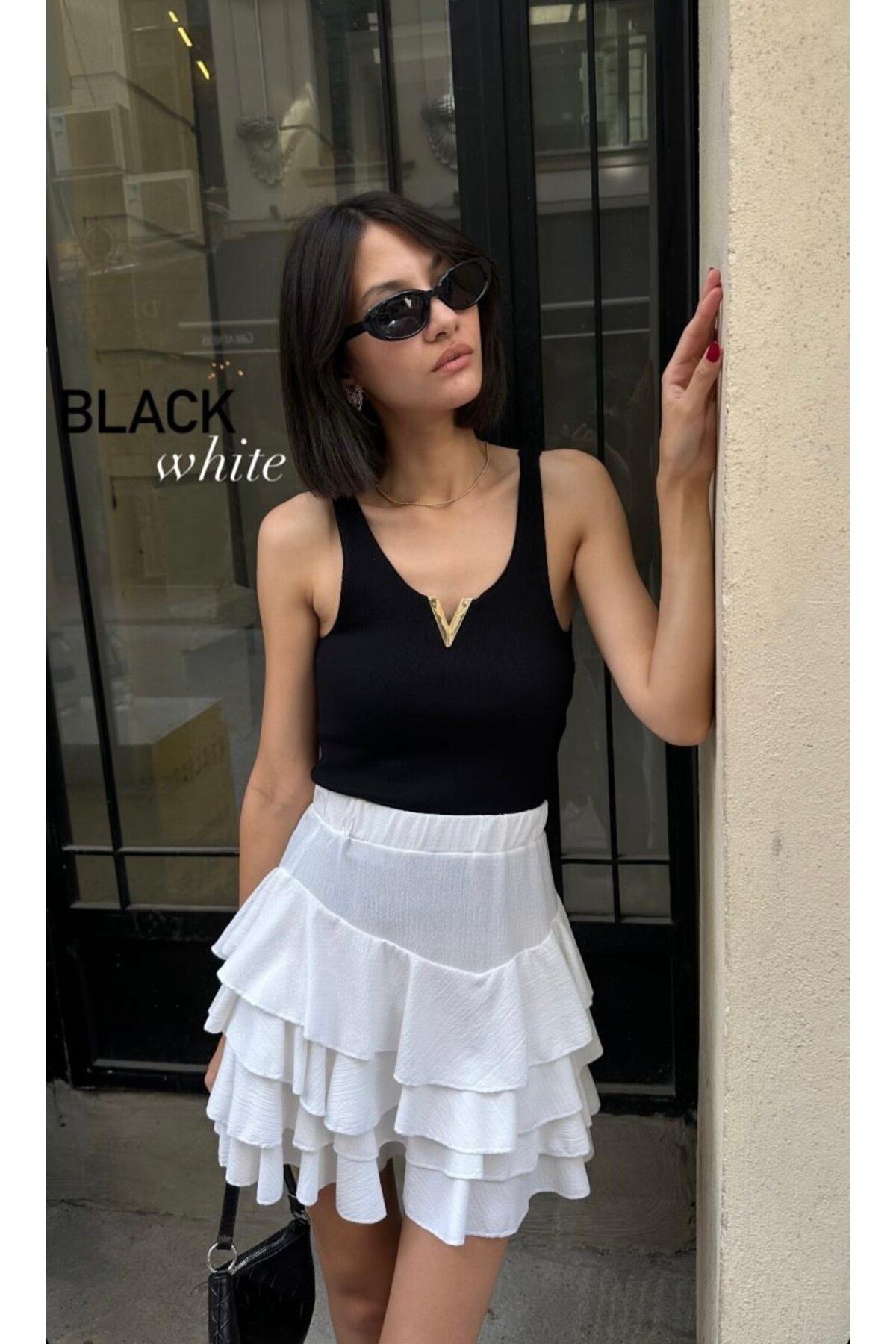 CELITA-Frilly Short Elastic Waist New Season Women's Skirt 4