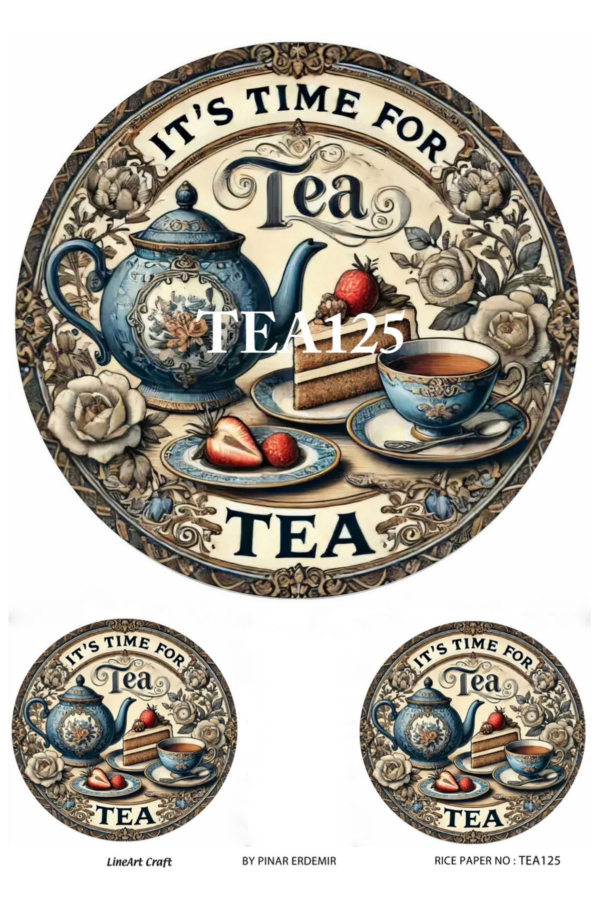 LİNEART TEA Serisi Pirinc Dekopaj Kagıdı 29X42cm No:TEA125