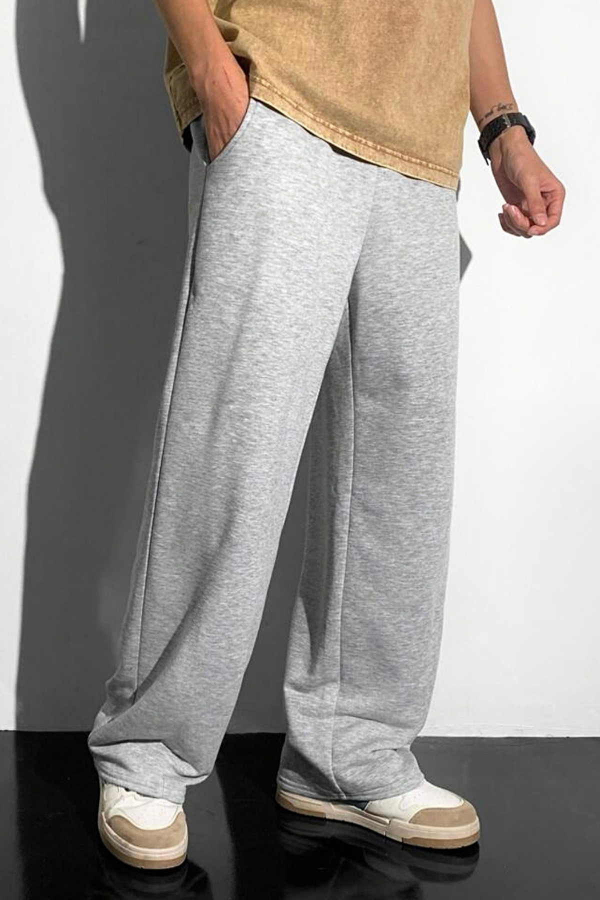 BSBSPOR Baggy Ayarlanabilir Paçalı Eşofman Altı Siyah/Gri/Antrasit görsel 8