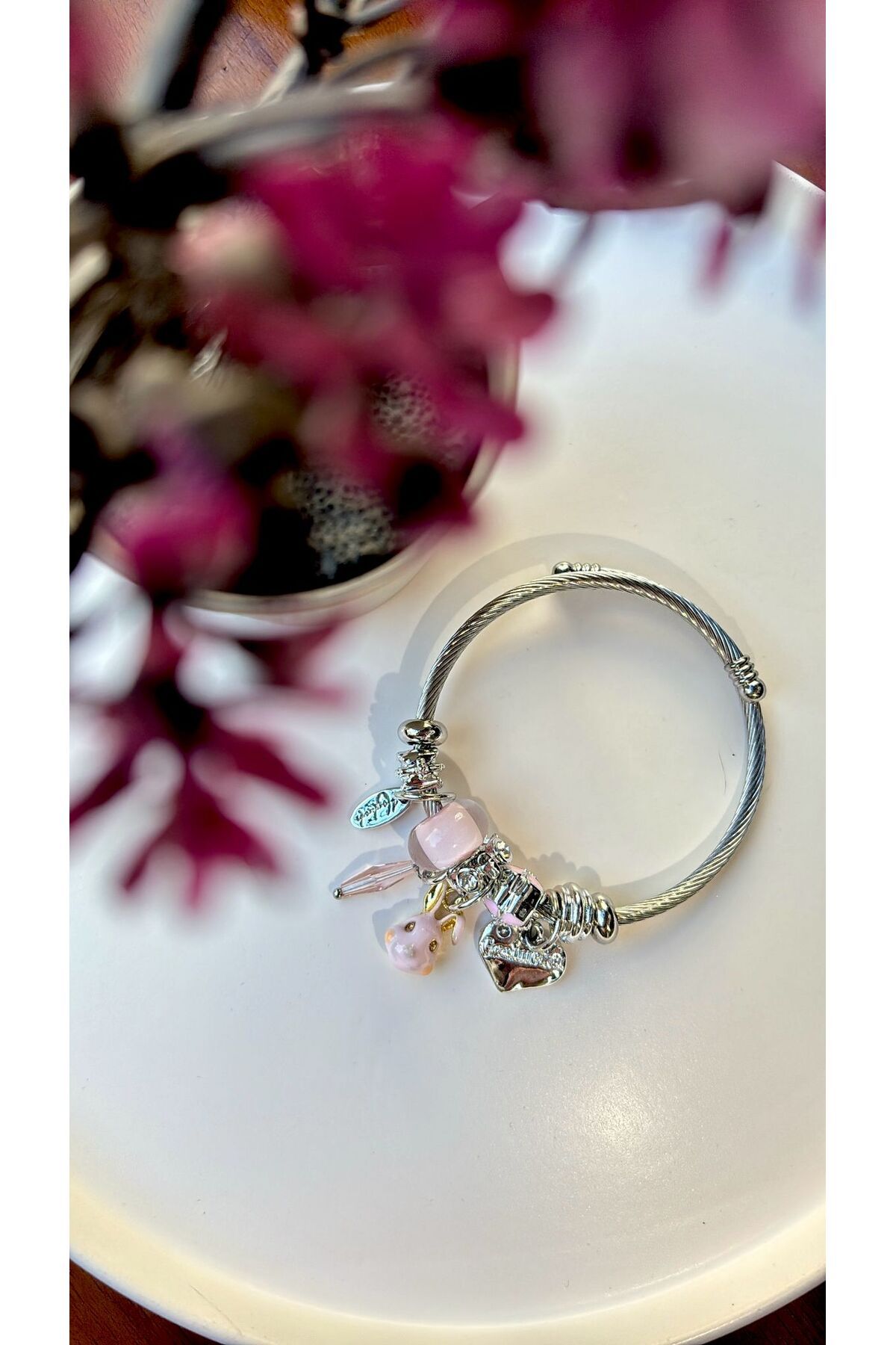 ALYA FİGÜRLÜ CHARM ÇELİK BİLEKLİK