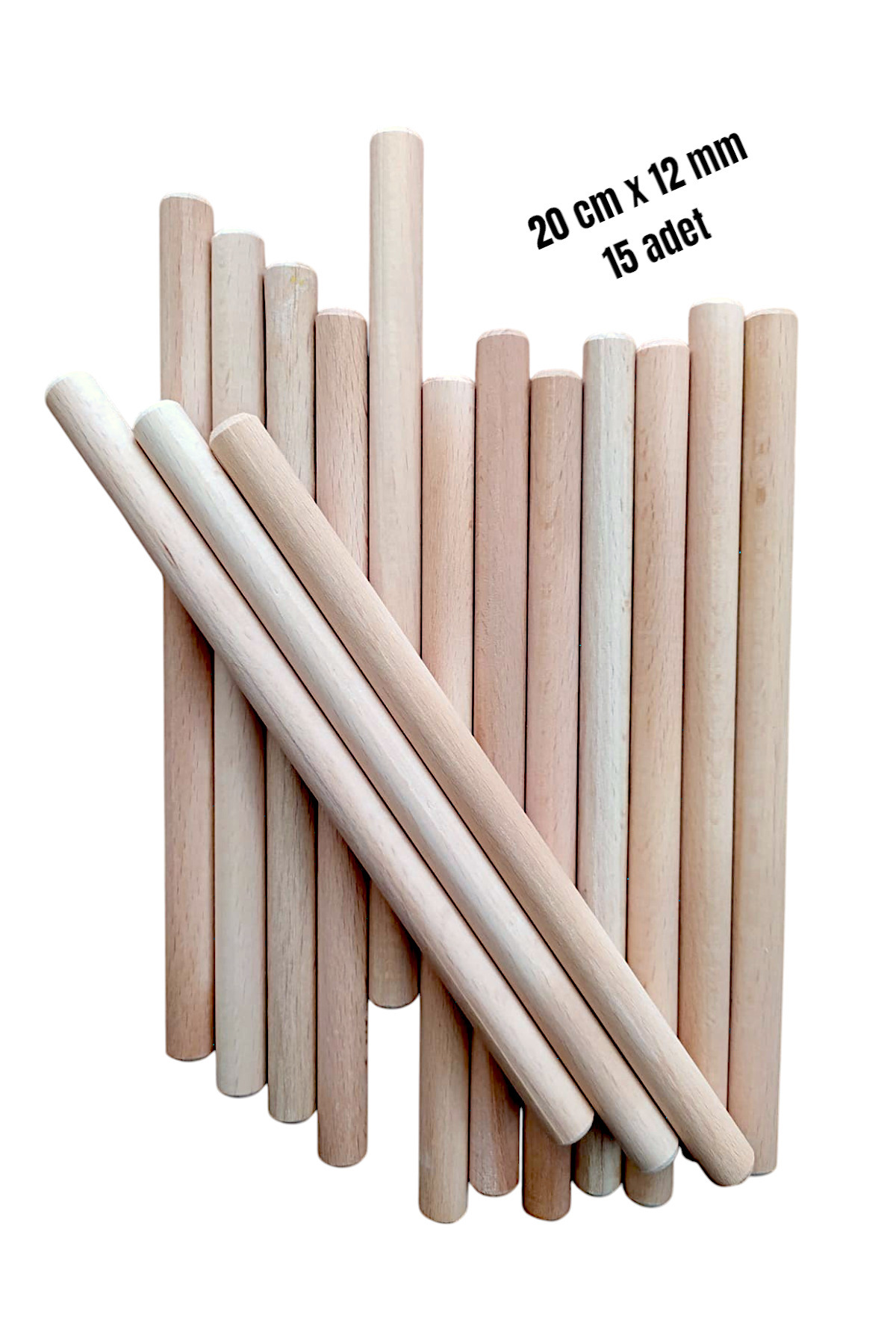 değerli hobi ahşap kavale çıta çubuk kavela pürüzsüz fırınlı kayın 12 mm