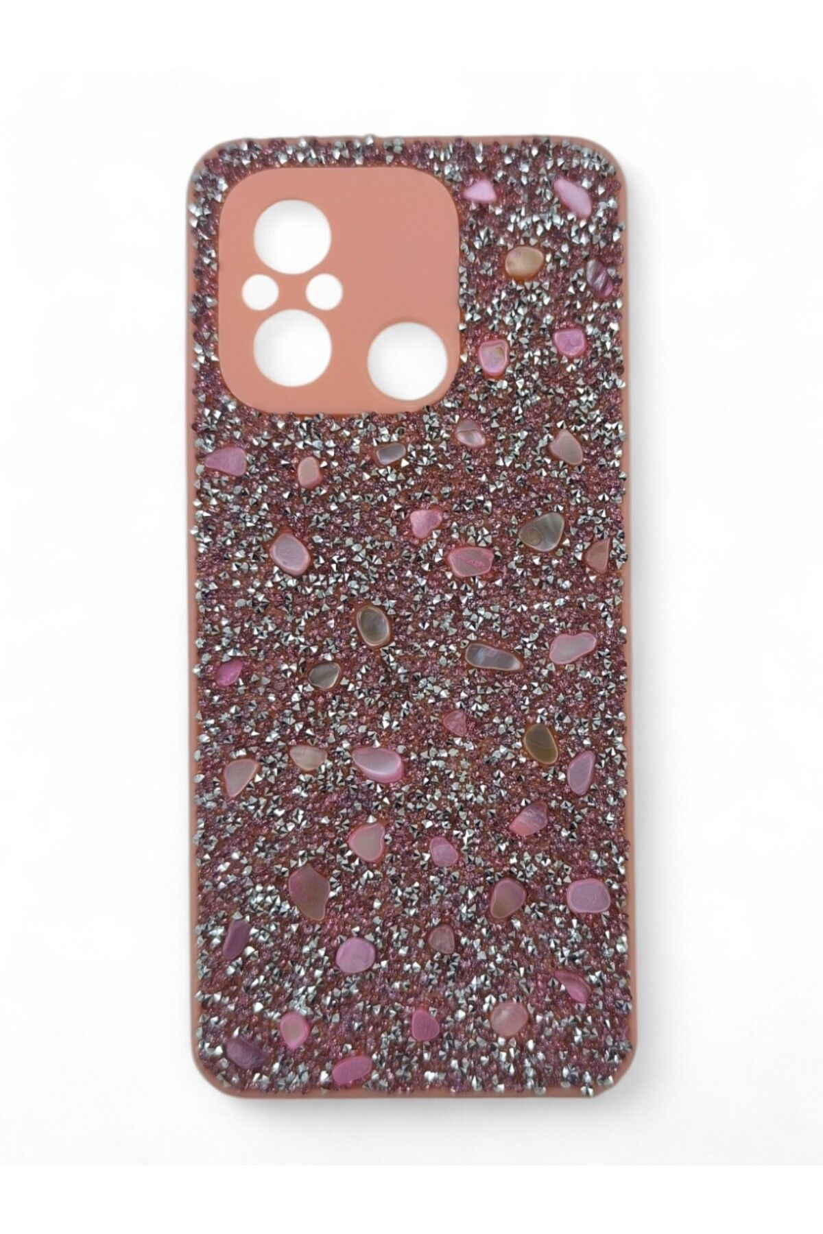 batuteknoloji Xiaomi Redmi 12C BatuTeknoloji Kırçıllı Milena Taşlı Silikon Kılıf
