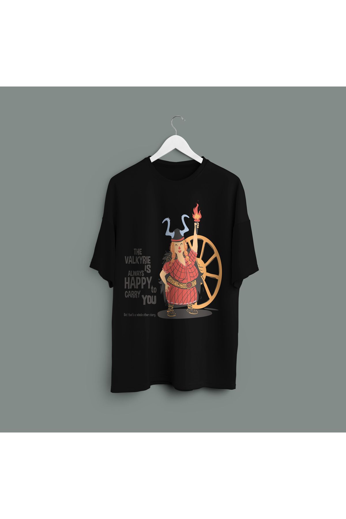 Zestia Unisex T-Shirt,The Valkyrie Baskılı,Regular, %100 Pamuk,Siyah T-Shirt No: 00418
