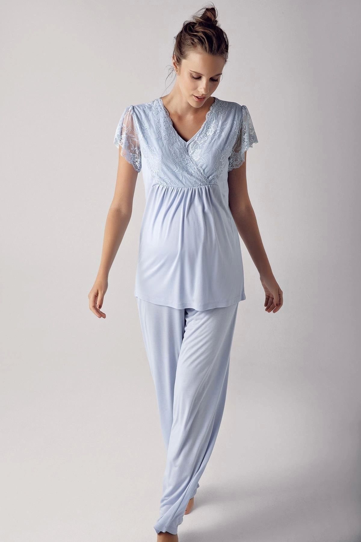 Beruflic Artış 13208 Kısa Kol Lohusa Pijama Takımı