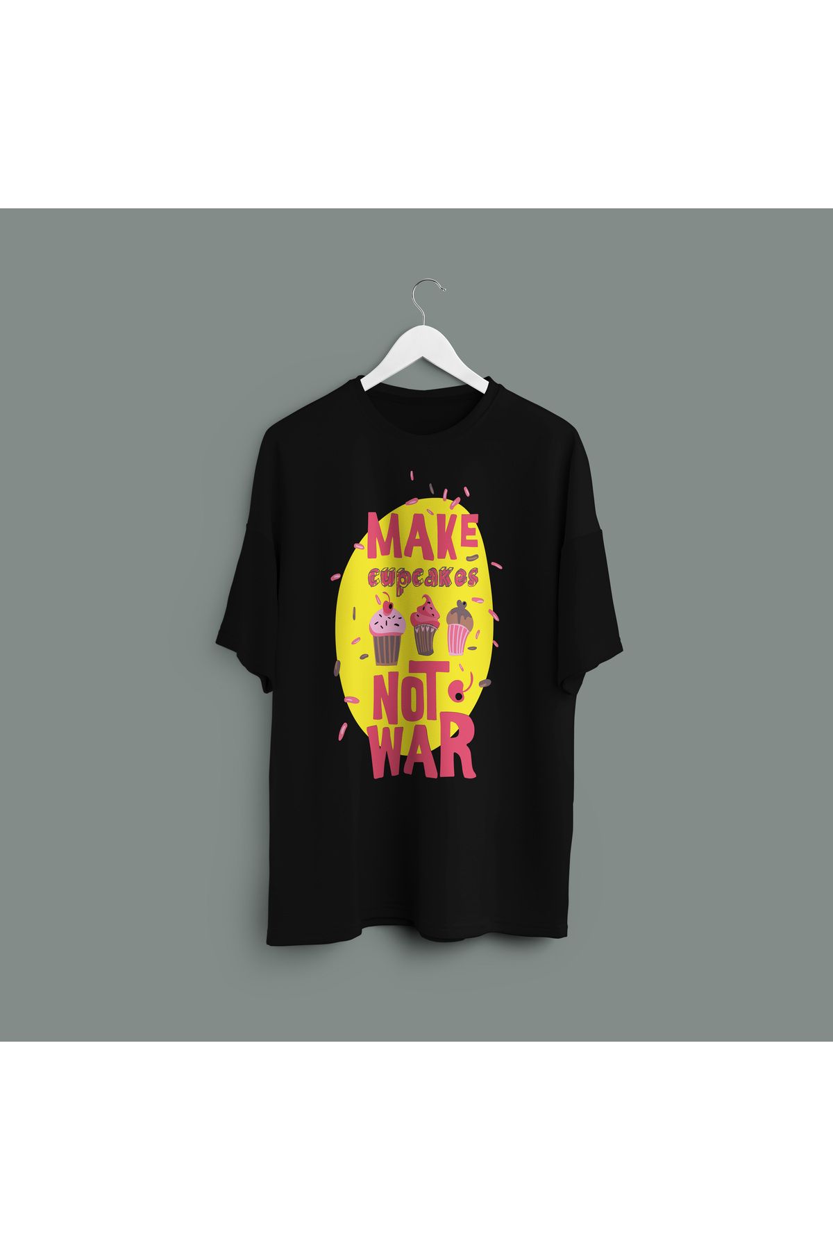 Zestia Unisex T-Shirt,Bake Love Baskılı,Regular, %100 Pamuk,Siyah T-Shirt No: 00455