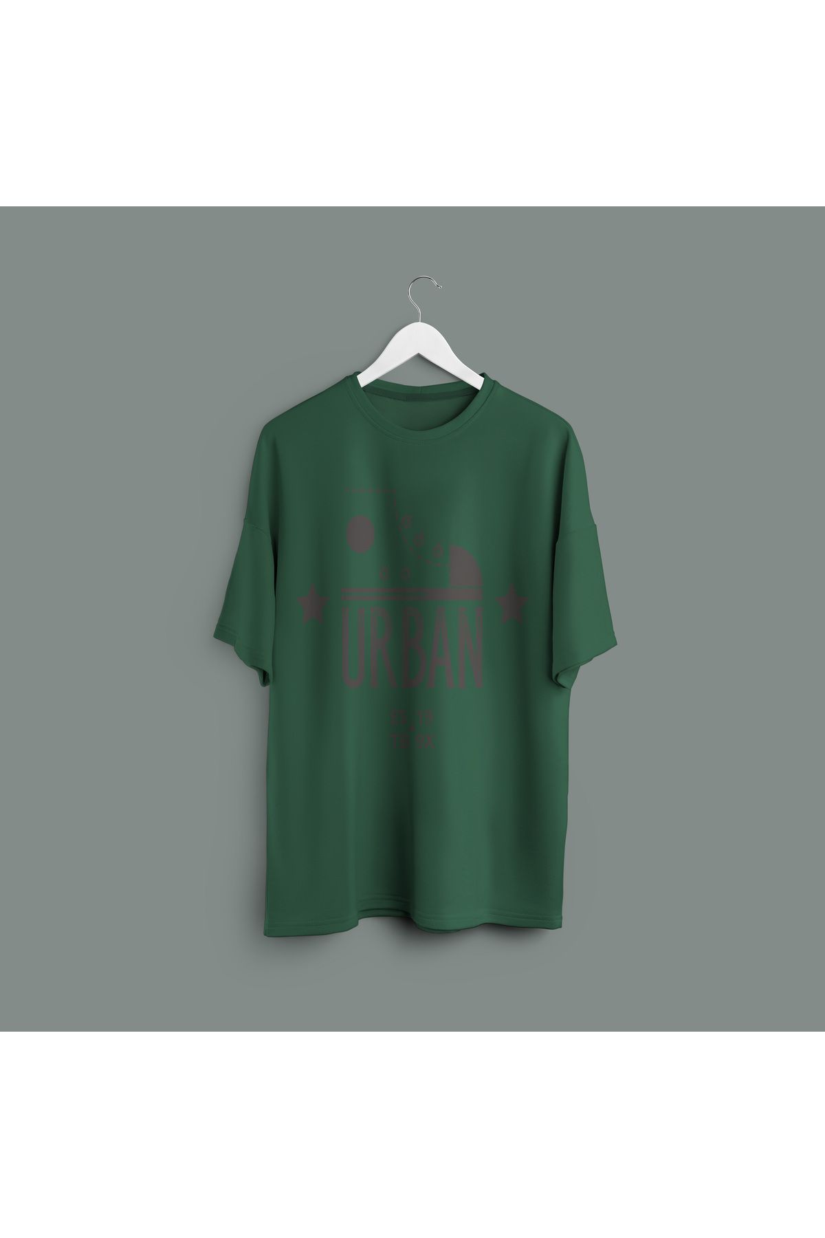 Zestia Unisex T-Shirt,Urban Baskılı,Regular, %100 Pamuk,Yeşil T-Shirt No: 00428