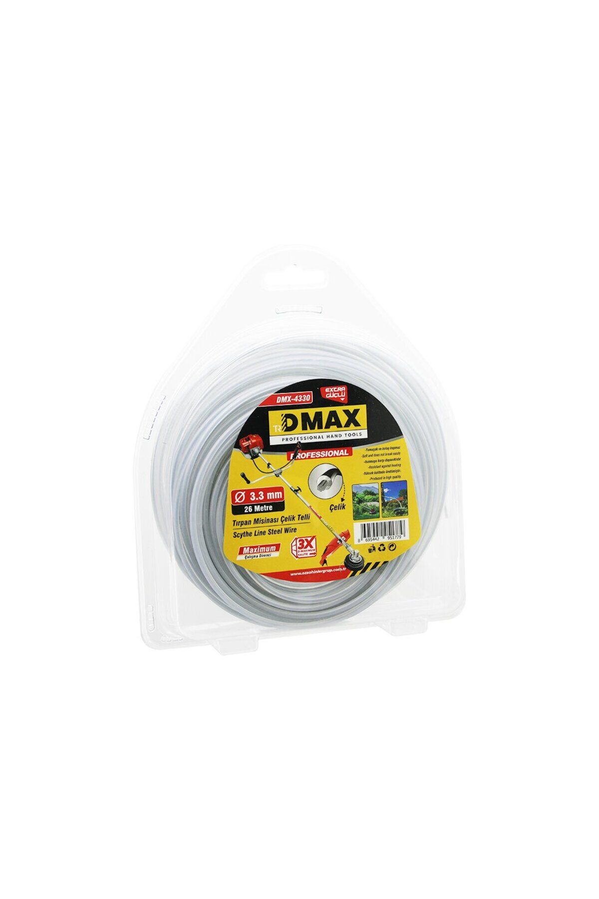 ALHAY ÇELİK TELLİ YUVARLAK 3.3MM X 26MT ÇİM BİÇME TIRPAN MİSİNASI (4401)