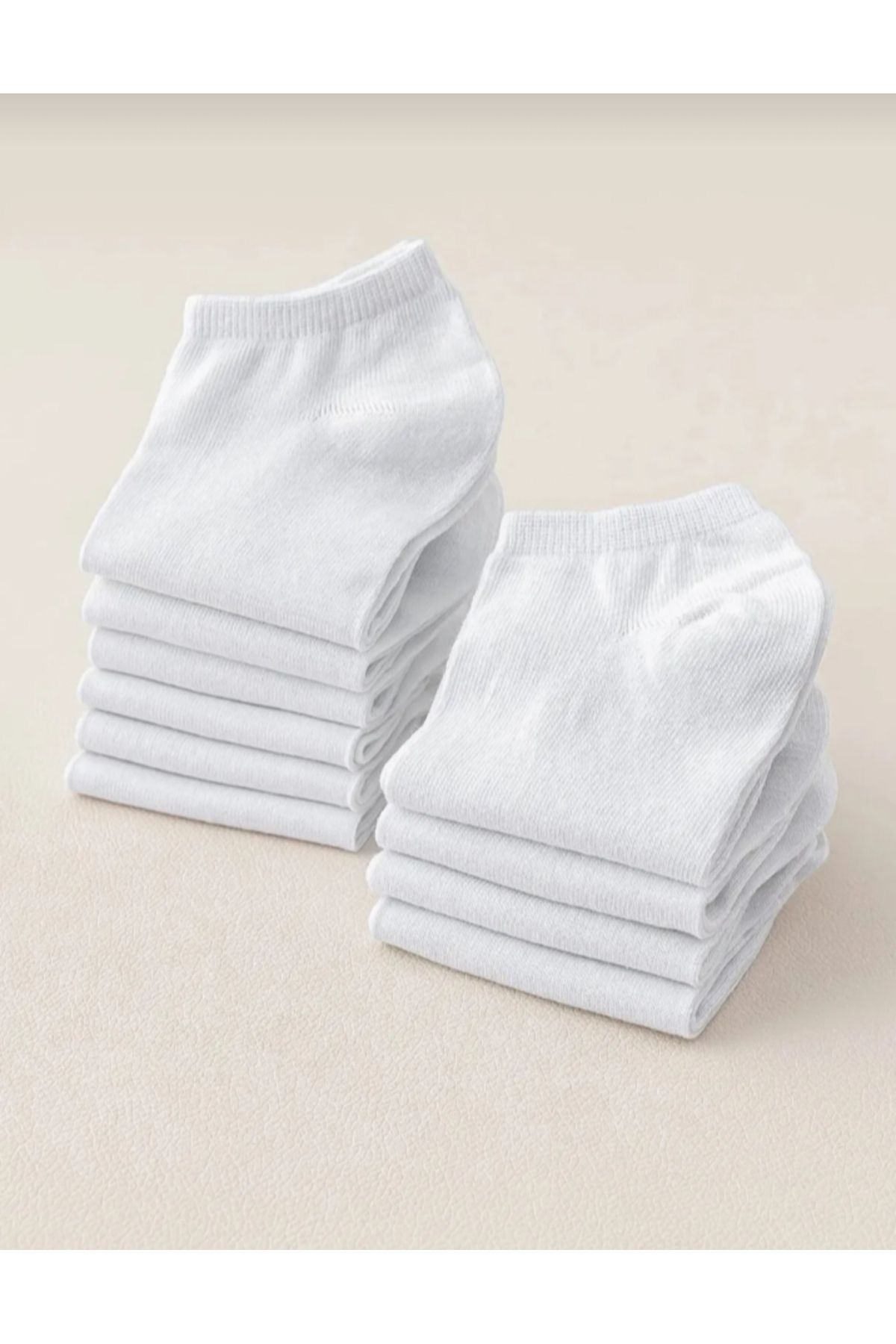 DERMİNA-10 perechi de șosete pantofi sport, din bumbac alb, lycra, scurte până la gleznă 3