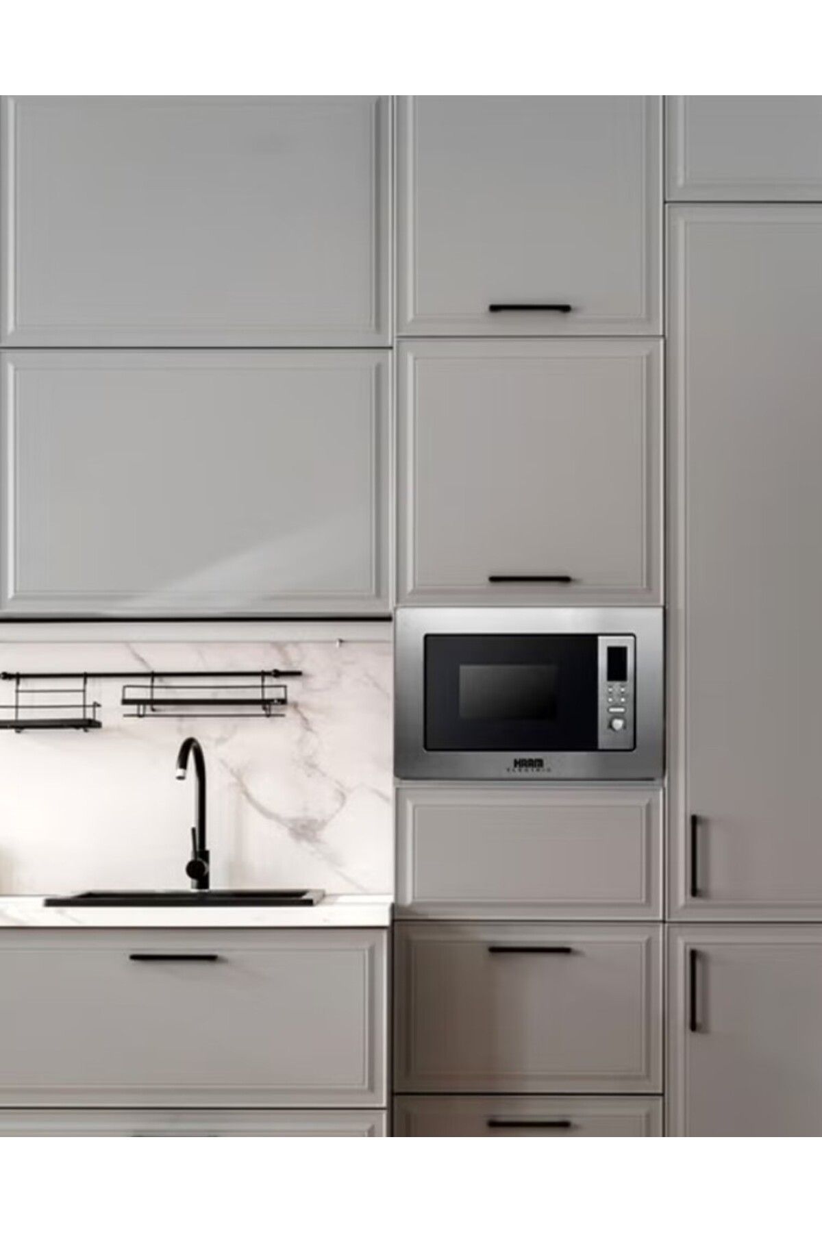 HAAM-Built-In Microwave - 20 liters - 800 Watts - With Grill - HM20SBTMW 3