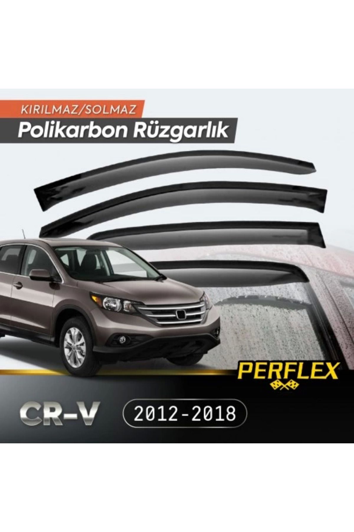 Angoravi Honda CR-V 2012-2018 Cam Rüzgarlığı V2 Düz