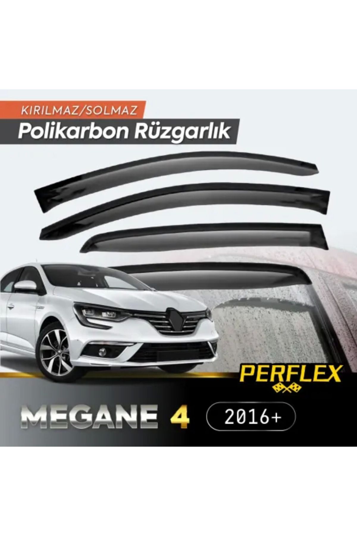 costurera Polikarbon Kırılmaz Rüzgarlık V2 Renault Megane 4 Sedan Avant 2016+