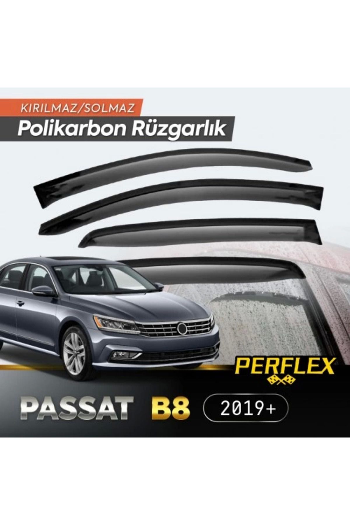 Angoravi VW Passat B8 2019+ Cam Rüzgarlığı V2 Düz