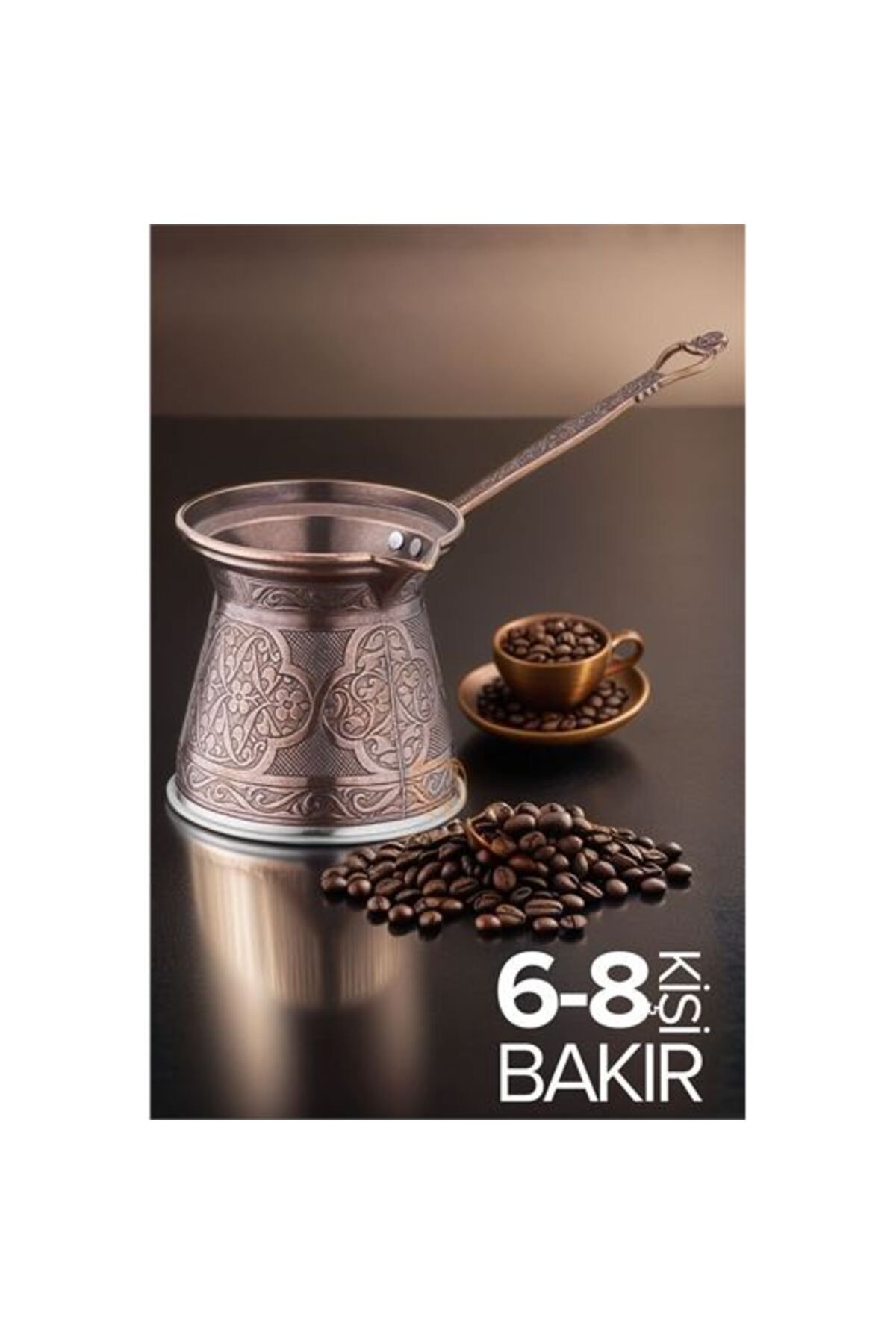 karadağsb 6-8 Kişilik Xl Bakır Cezve İndüksiyon Tabanlı