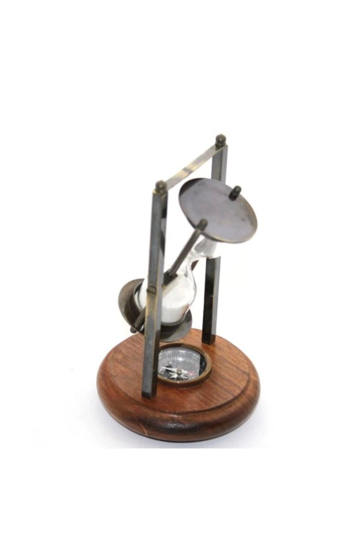 MELFSHOP Pirinç Pusulalı Kum Saati Model 4