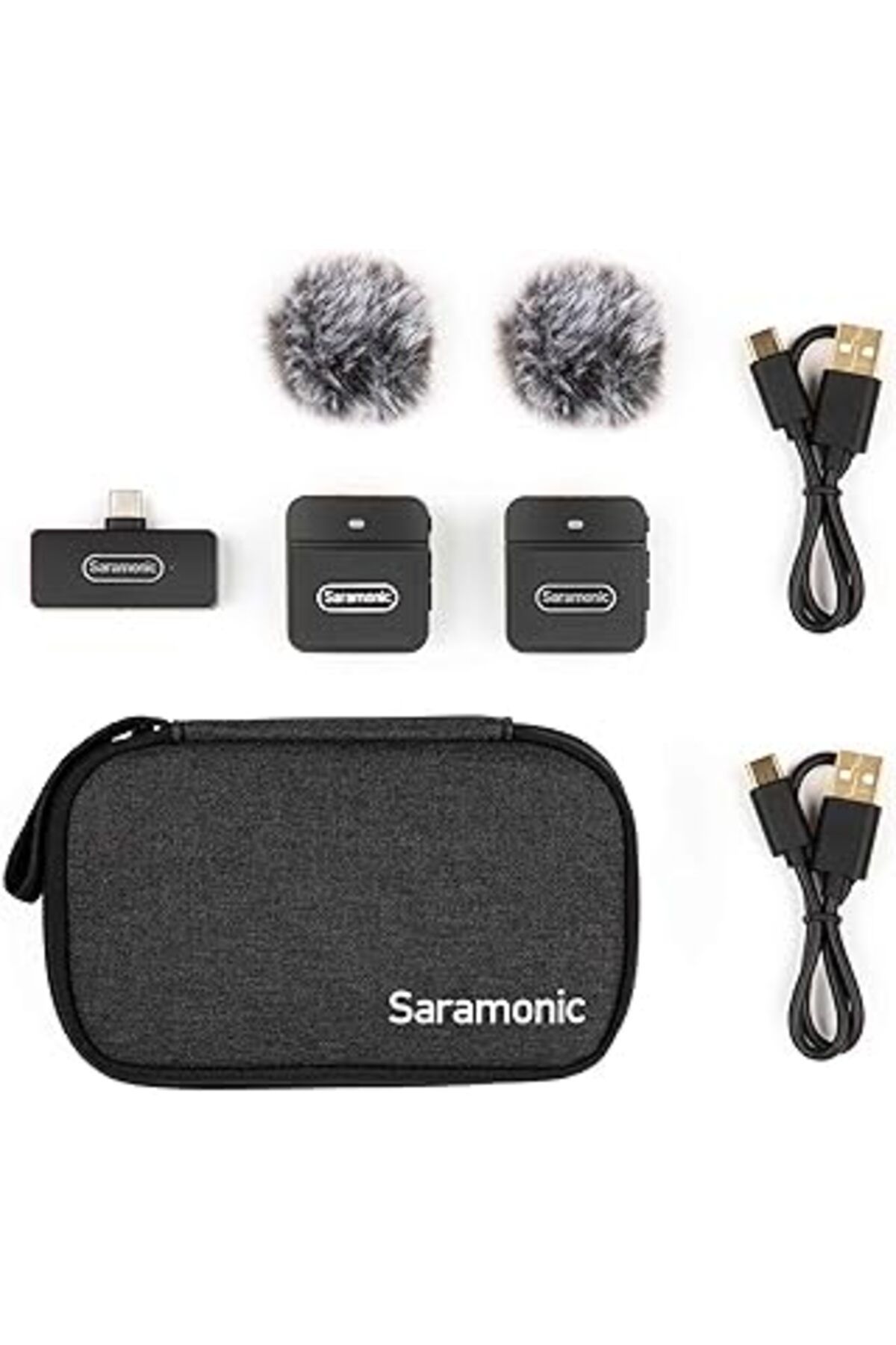 Hepta Collection Saramonic Blink 100 B6 Ultra Taşınabilir 2 Kişilik Klipsli Kablosuz Mikrofon Sistemi, Iphone 15, An
