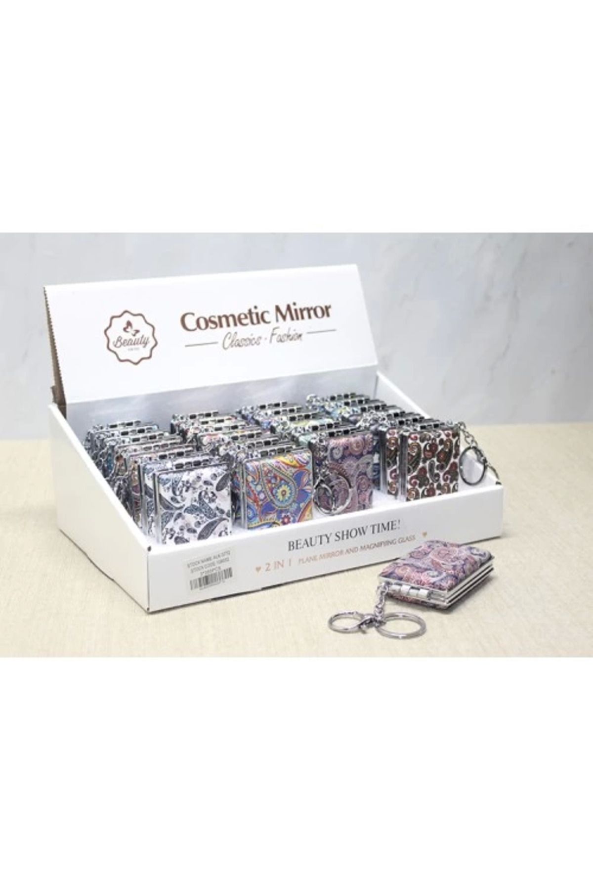 MELFSHOP Taşlı El Aynası Anahtarlık Model 7