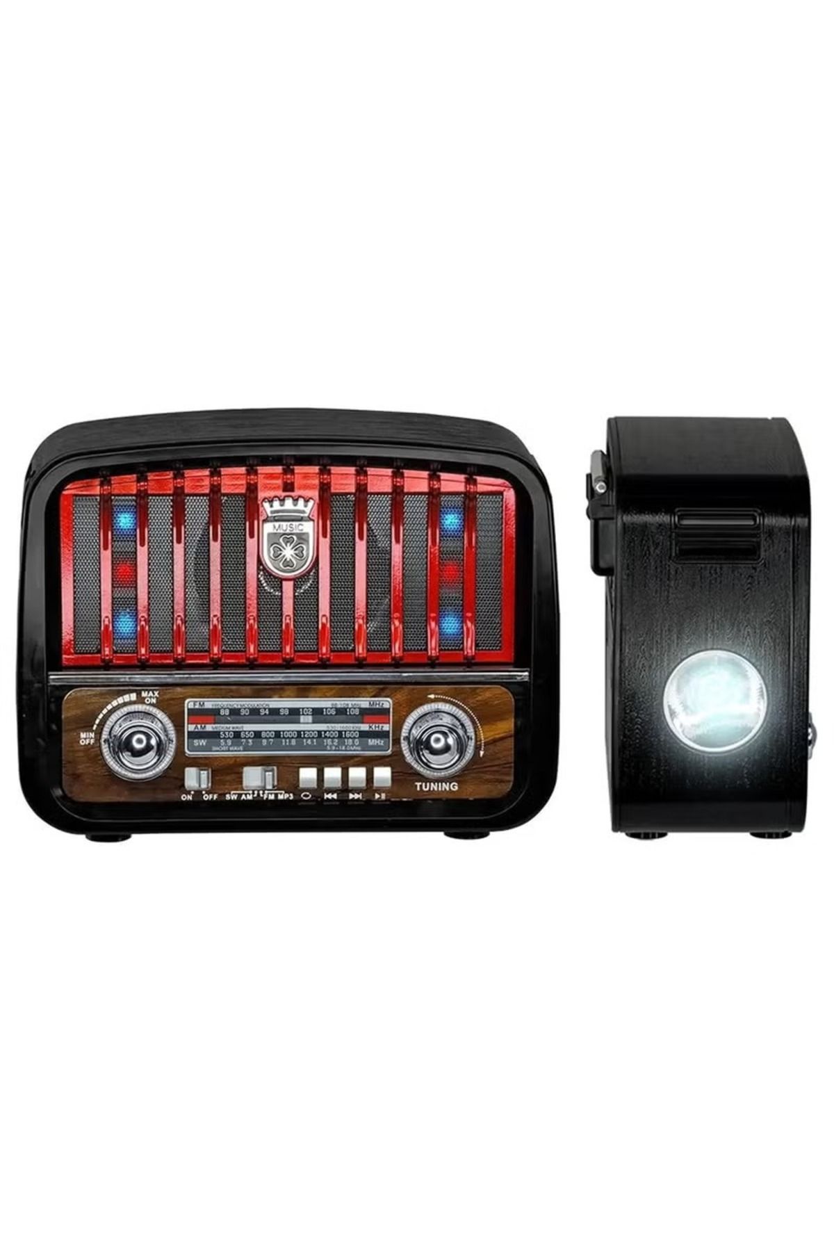 Denx-Portable Hi-fi Radio With 3 Channels Fm - Am Bluetooth Aux Tf Card Usb Flash Disk 6