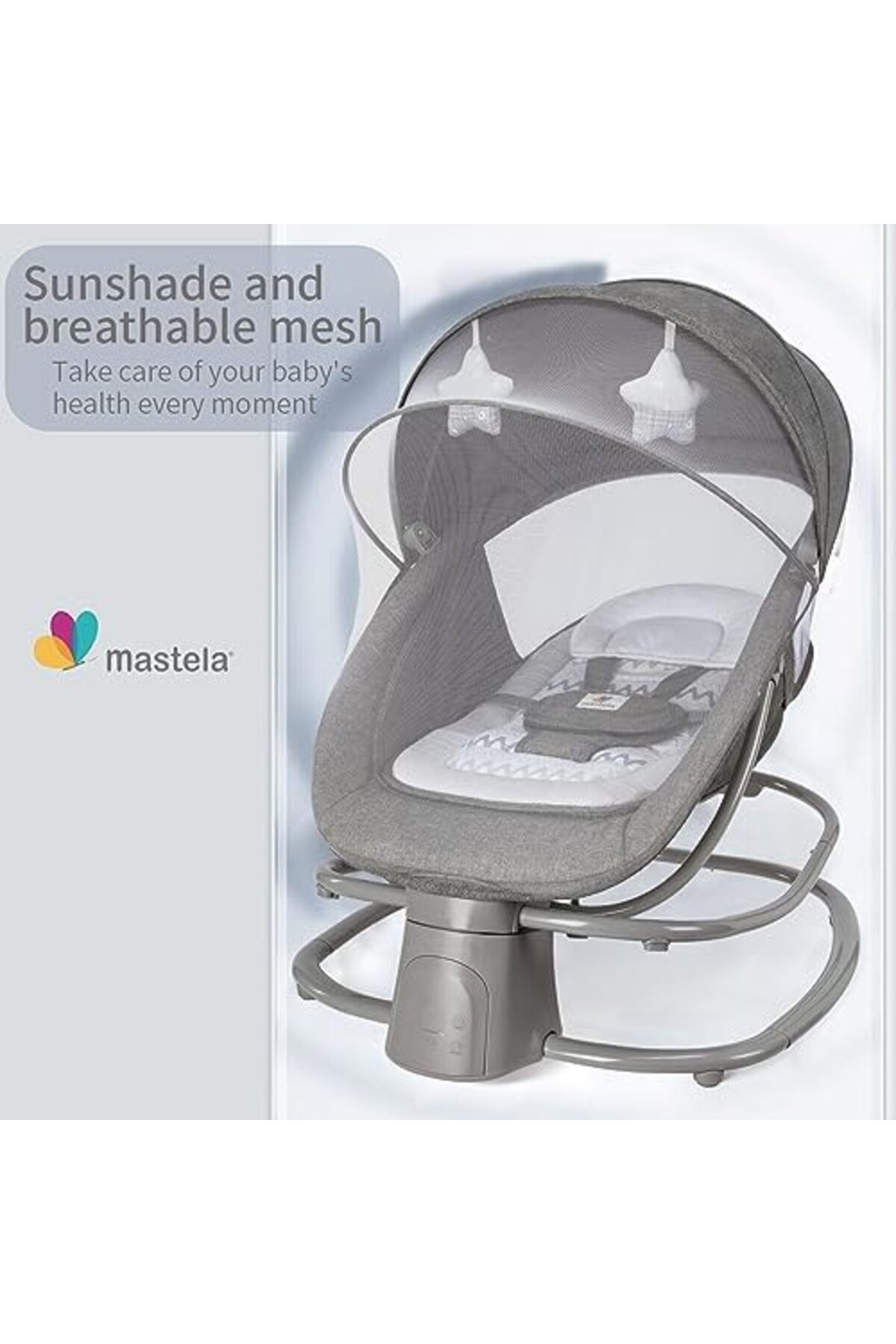 Mastela-Baby Swing with Bluetooth App and Adjustable Backrest 4-in-1 by Mastela 4