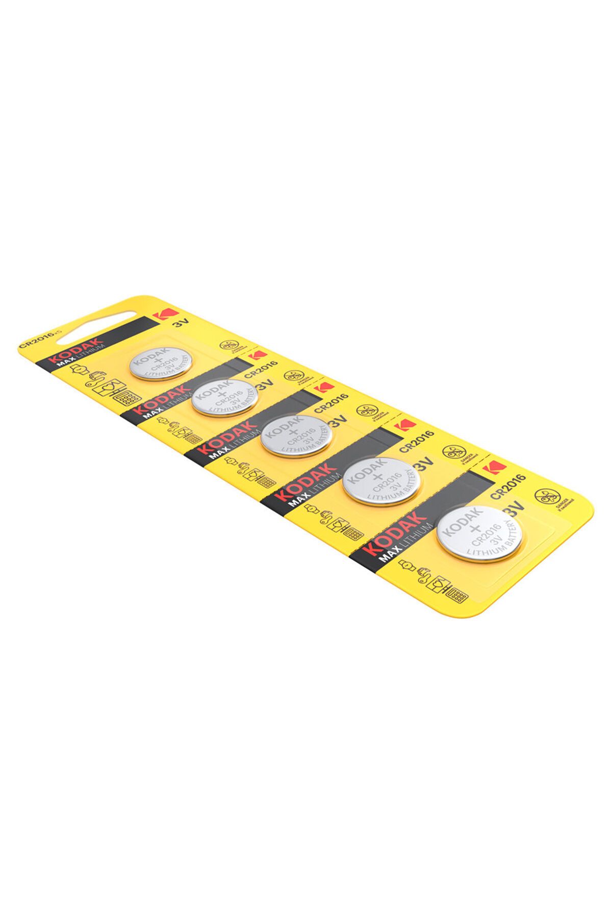 Kodak-KODAK MAX CR2016 Lithium 3V Batteries - 5 Pieces 3