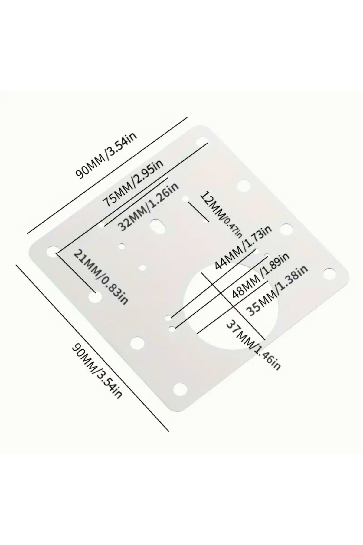 Vekorr-4Pcs Stainless Steel Hinge Repair Plate Cabinet Repair Making Hardware Include Screw 9 X 9cm 4