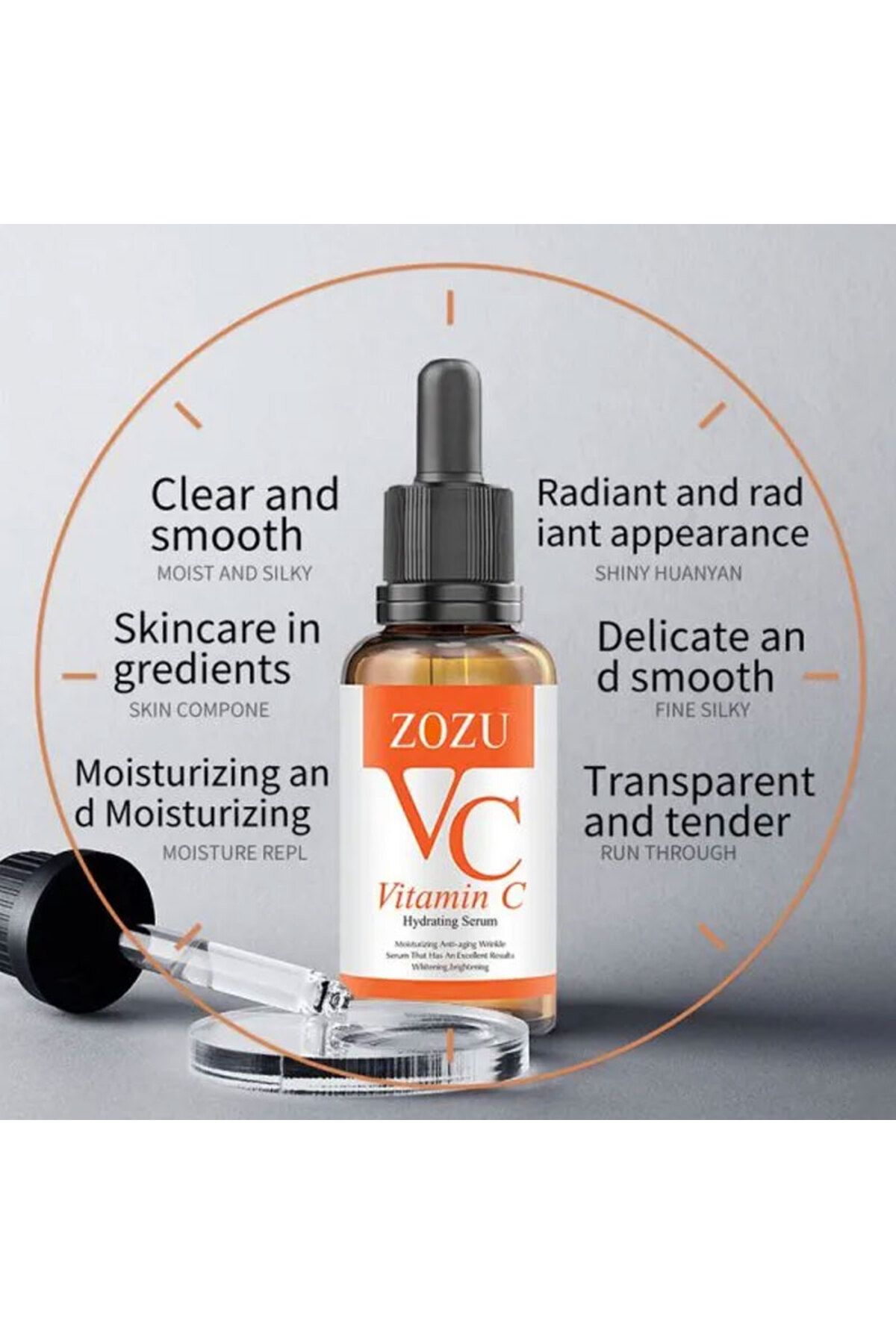 ZOZU-Vitamin C Moisturizing Whitening Brighten Anti-aging Wrinkle Essence - 30ml 2