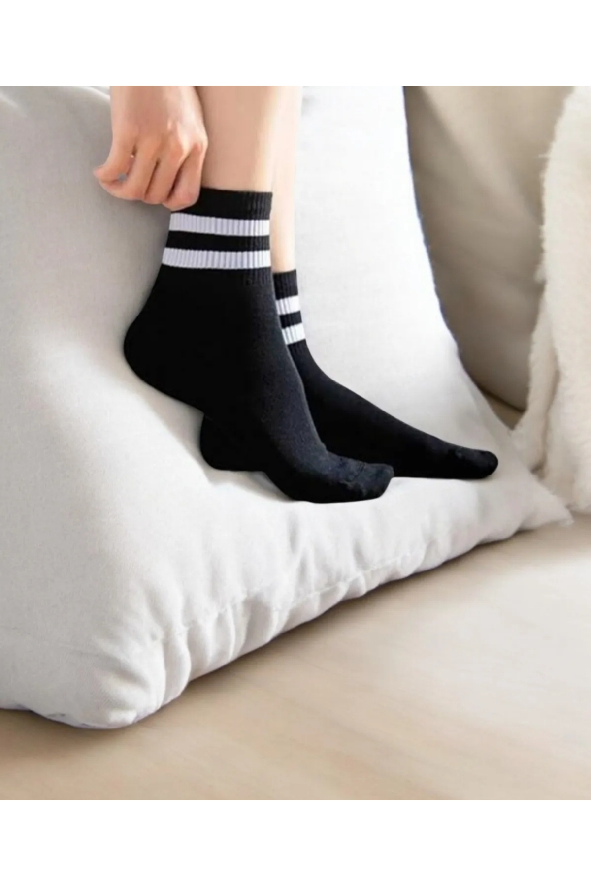 5 Li Çemberli Kadin Erkek Unisex Spor Kolej Boy Çorap — görsel 4 · 3214836515500