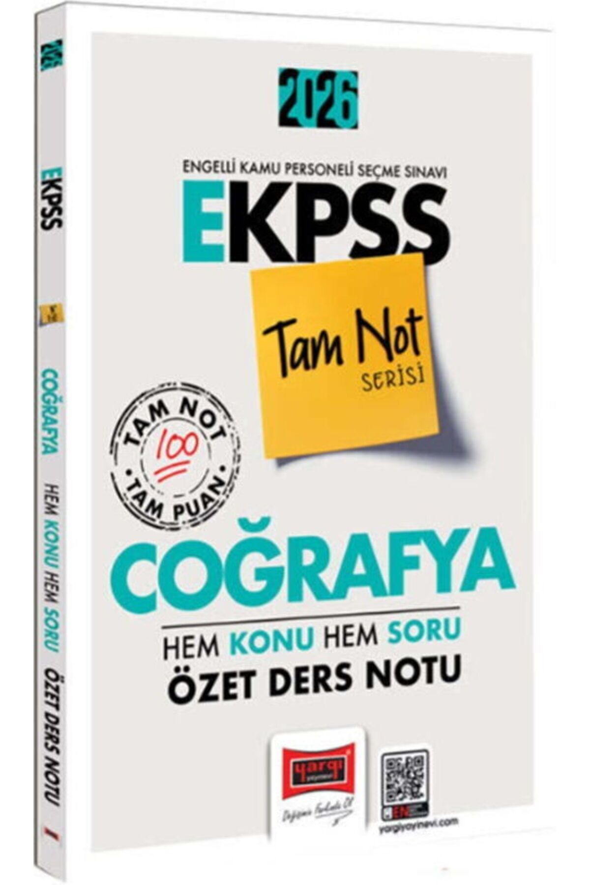 Yargı Yayınları Yargı Yayınları 2026 E KPSS Tam Not Serisi Coğrafya Hem Konu Hem Soru Özet Ders Notu