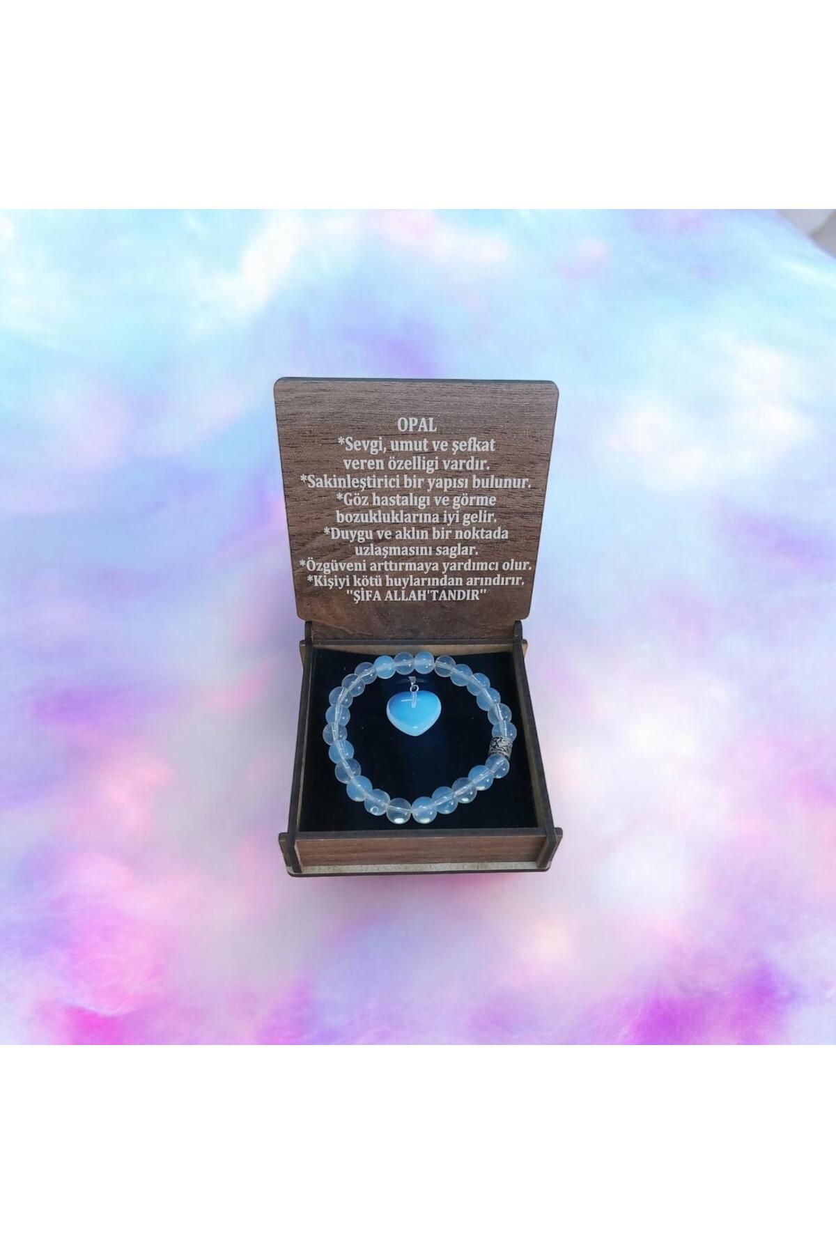 Mithril-Club Natural Opal Stone Bracelet and Necklace Set 3