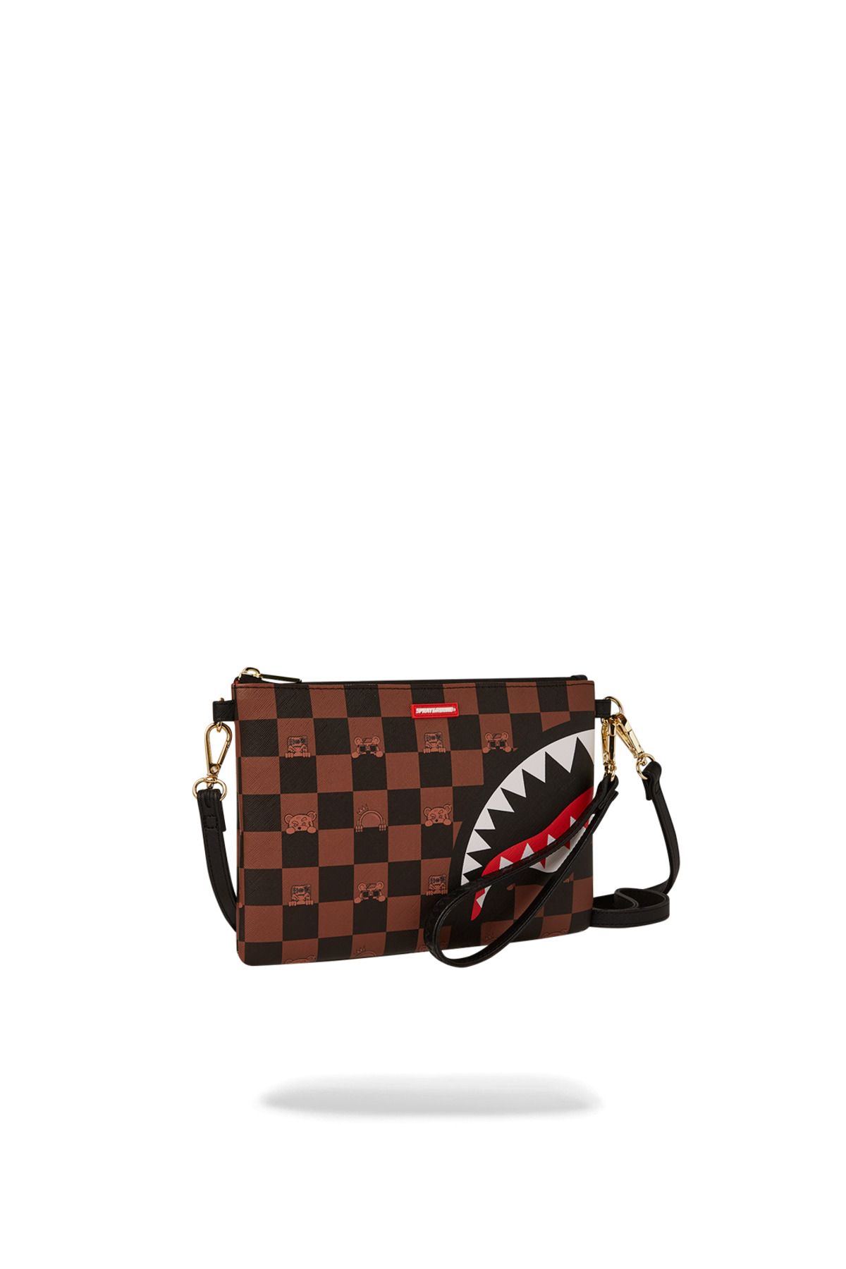 کیف دستی چند رنگ مردانه و زنانه کاراکتر نگاه کردن پول شانه یونیسکس قهوه ای Sprayground