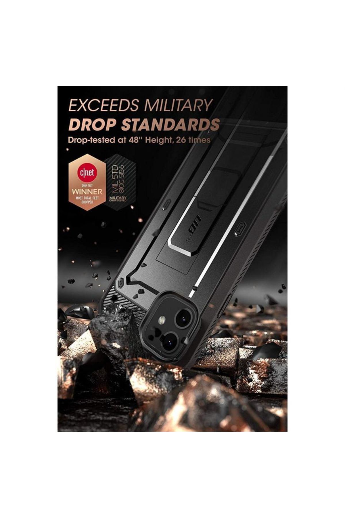 Supcase-iPhone 11 Case, Supcase Unicorn Beetle Pro, Black 6