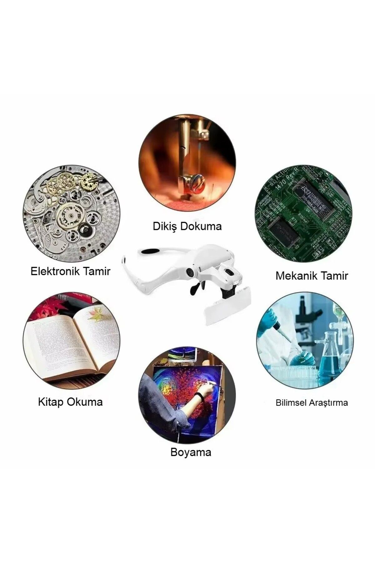 SHIPMENT-Magnifying Glass with Led Light - Headband, Reading Repair and Art Jeweler 2