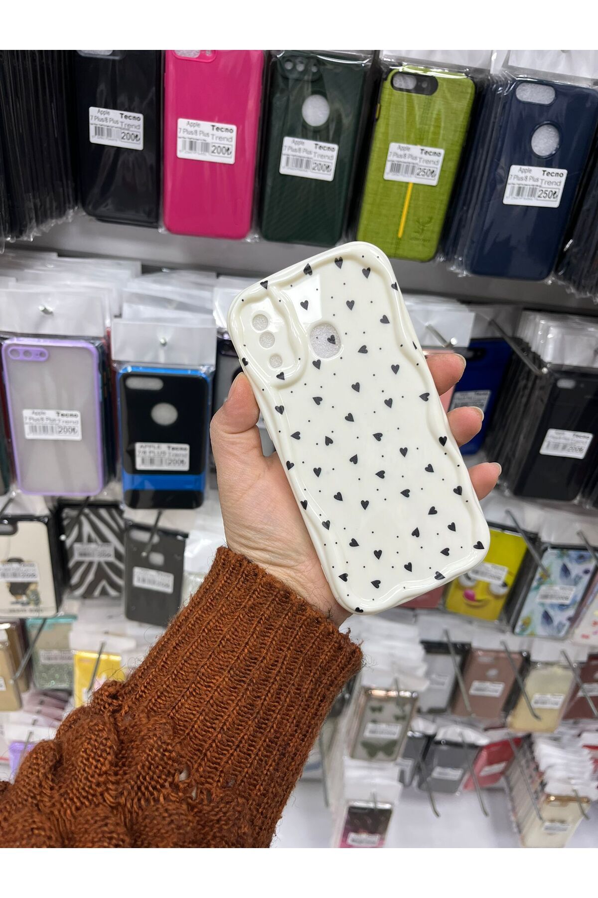 TECNOTREND Galaxy A24 Kalpli Desenli Baskılı Kabarık Kılıf