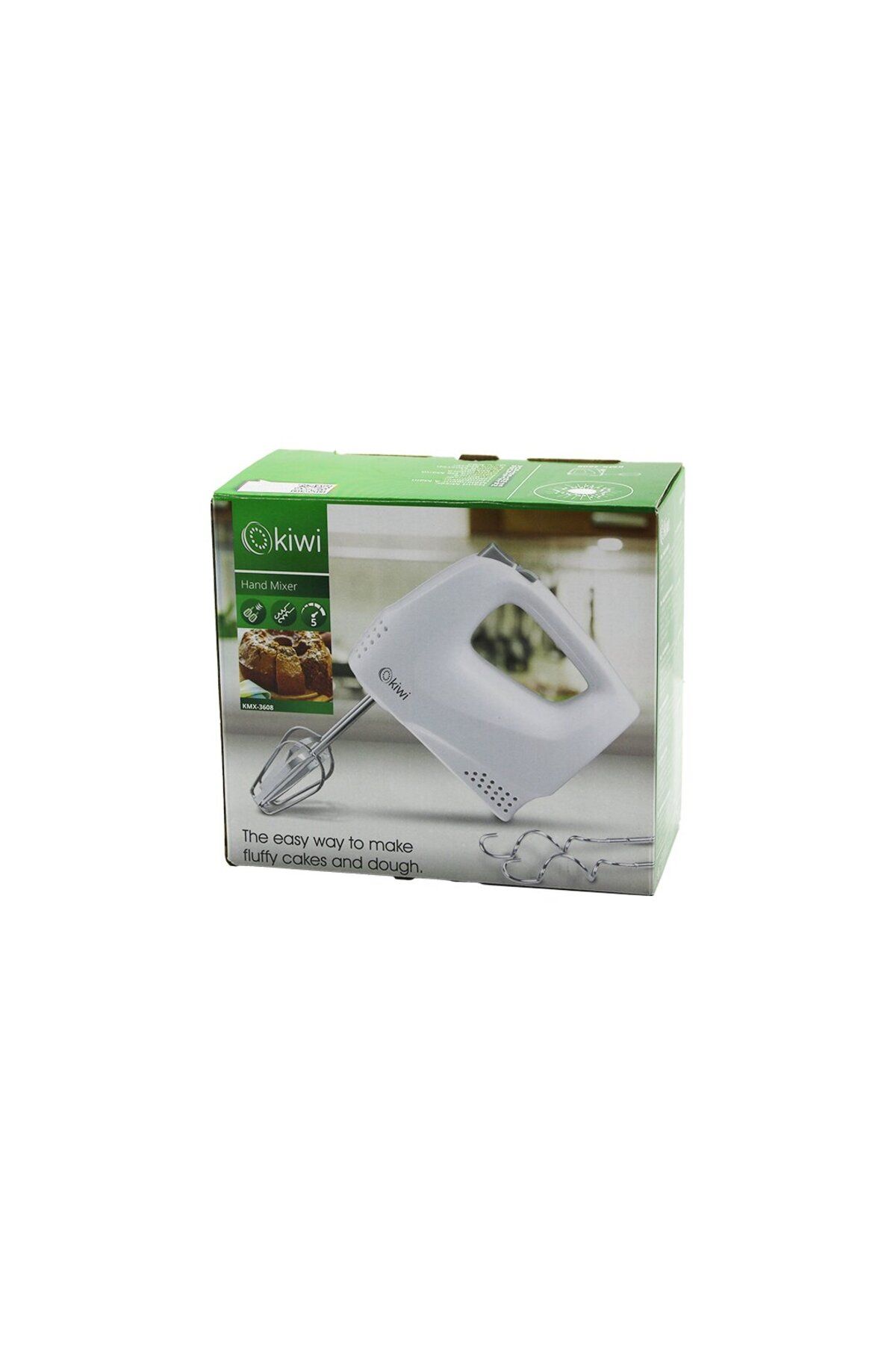 Narnuga KİWİ KMX-3608 ELEKTRİKLİ EL MİKSERİ 2PCS METAL ÇIRPMA APARATI - 2PCS HAMUR KA - MCT1515-6435