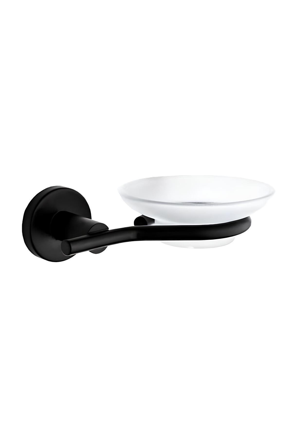 Zethome-Nero Black 4 Piece Stainless Wall Mounted Towel Holder-Tissue Holder-Soap Dispenser-Toothbrush Holder Set 3