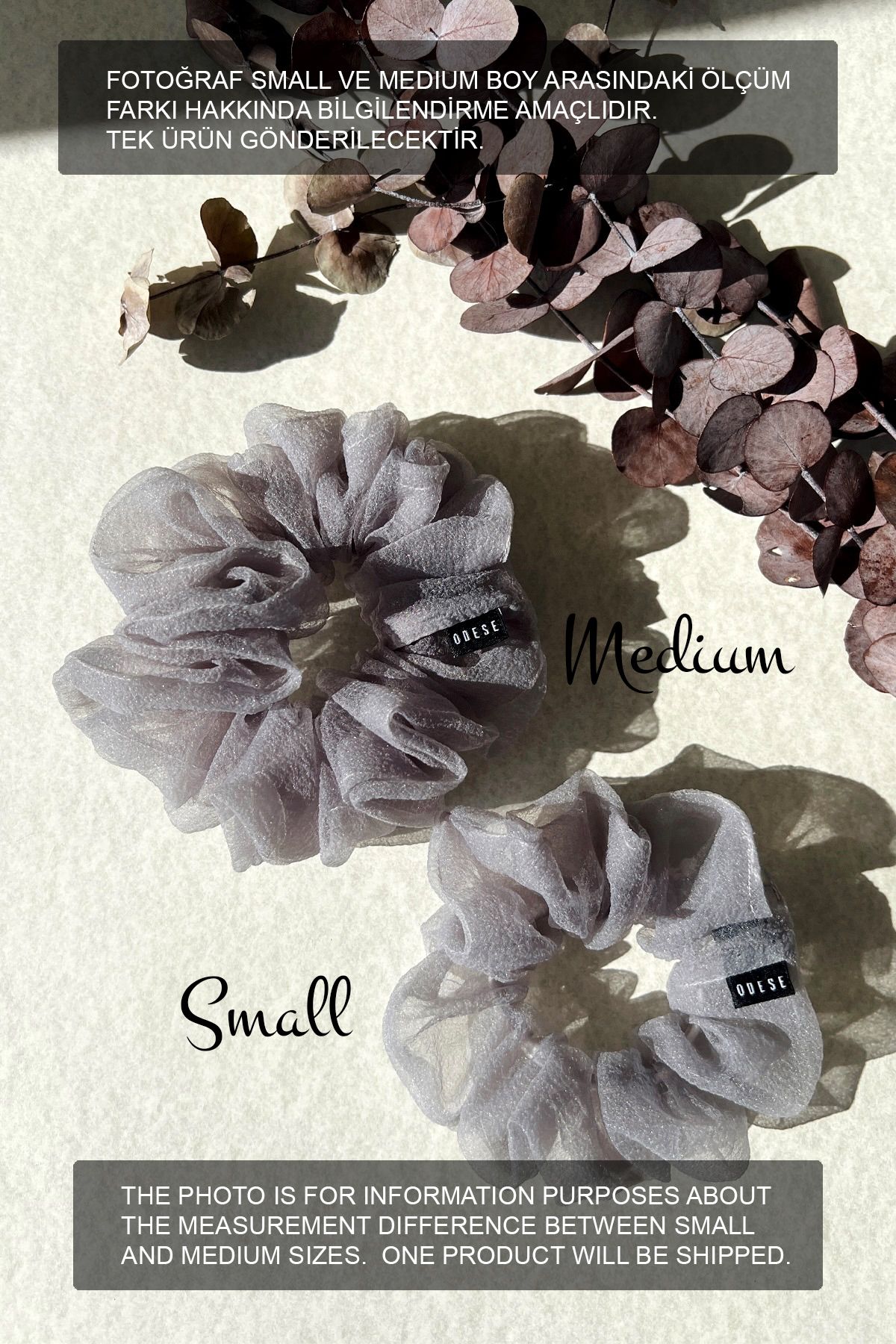 ODESE DESIGN-Handmade Medium Size Organza Scrunchie Hair Clip 3
