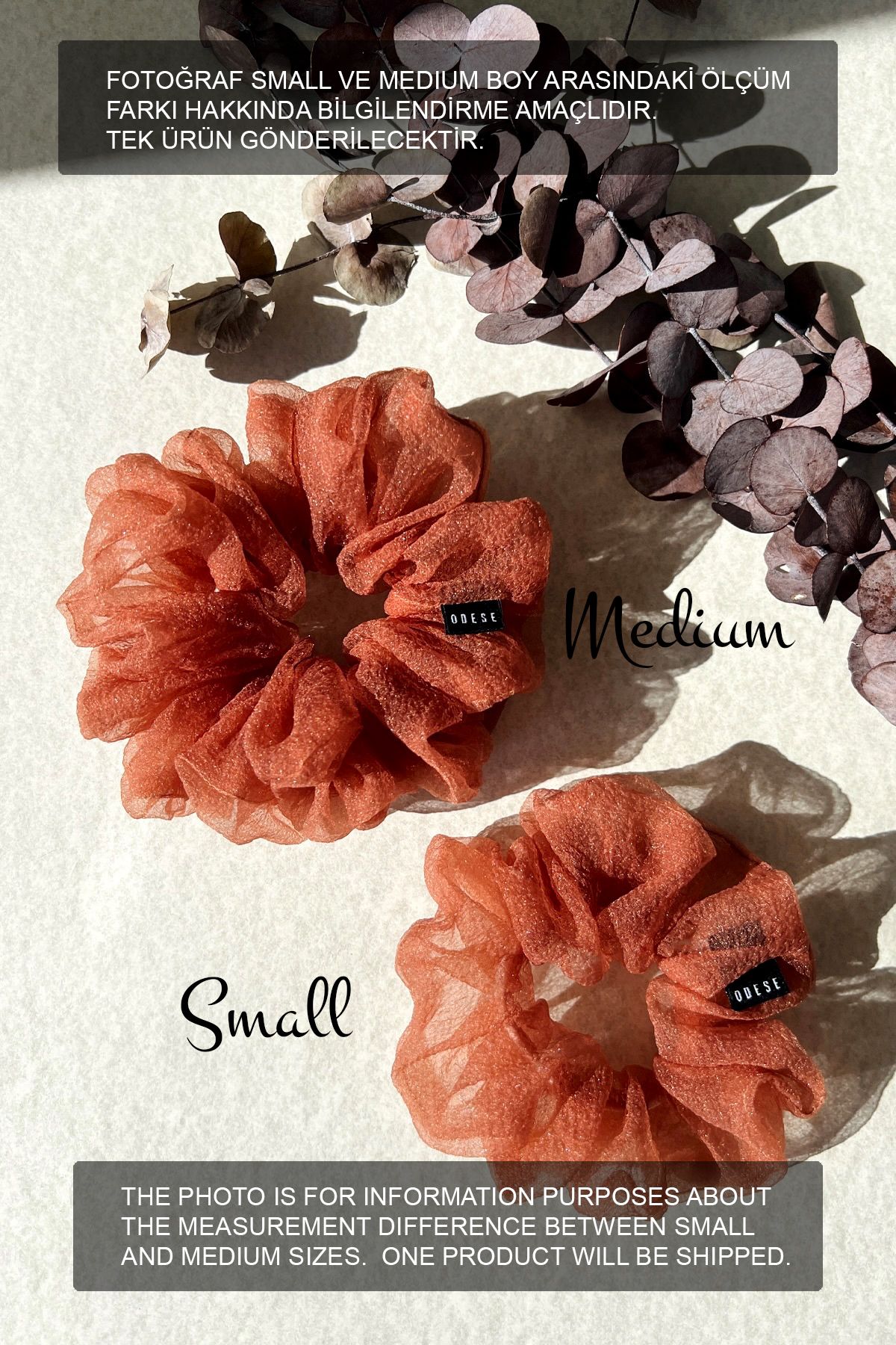 ODESE DESIGN-Handmade Medium Size Organza Scrunchie Hair Clip 3
