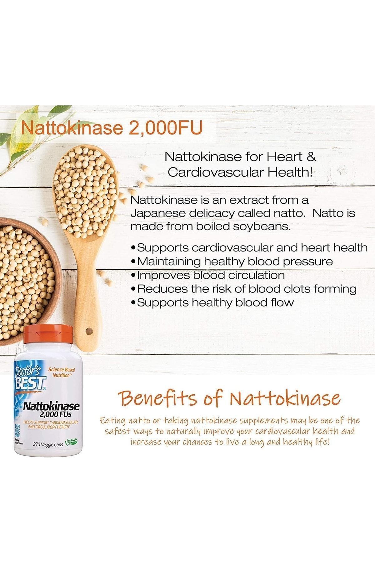 Doctor's Best-Nattokinase 2.000 - Fus Fibrinolytic Enzyme, Cardiovascular and Circulatory Health Nutritional Supplement 6