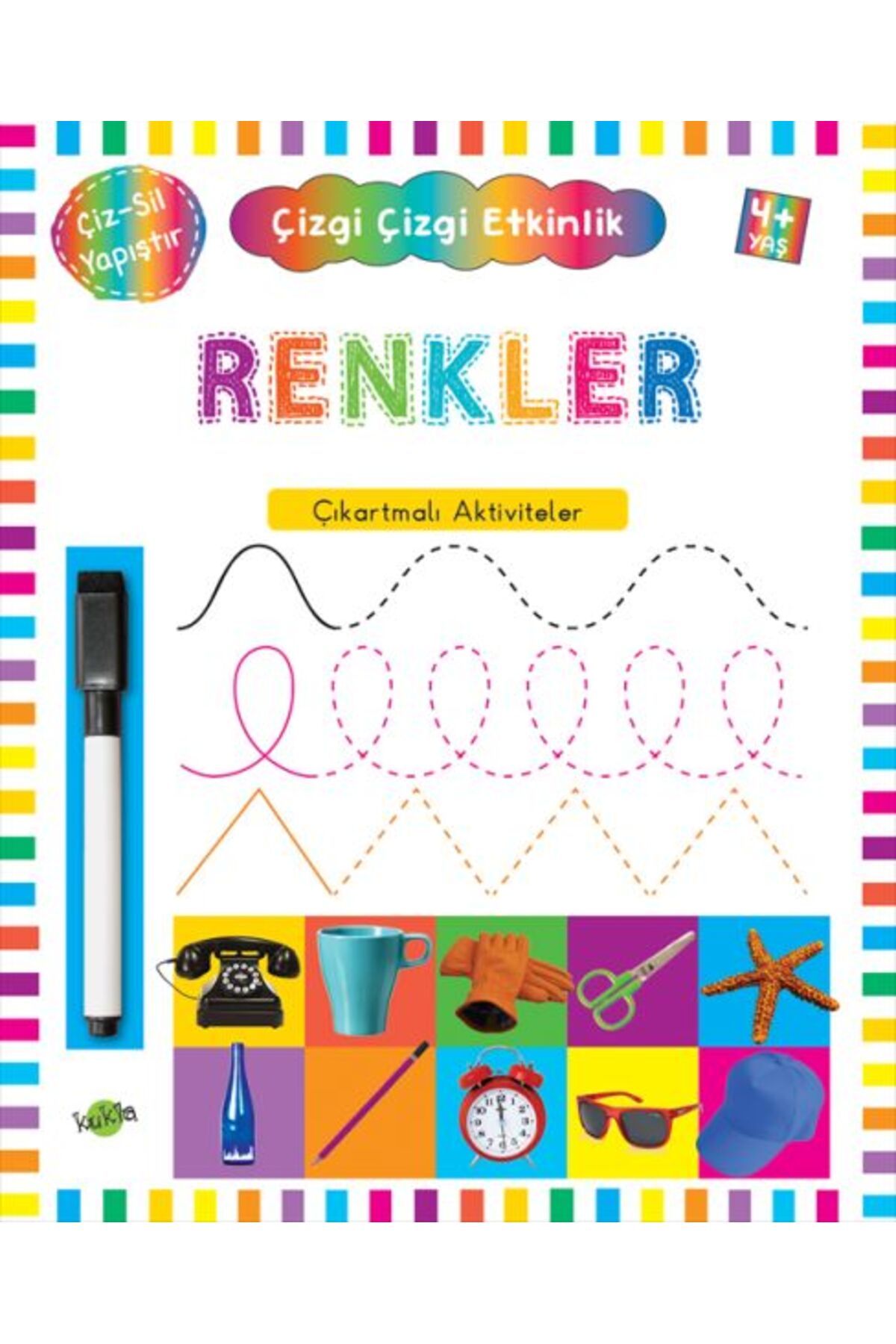 Kukla Yayınları Çizgi Çizgi Etkinlik Renkler 4 Yaş