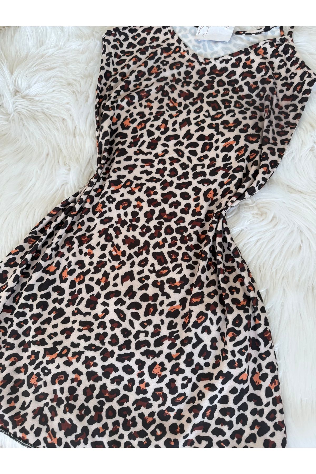 Pijamacs-Rochie de noapte cu model leopard 5