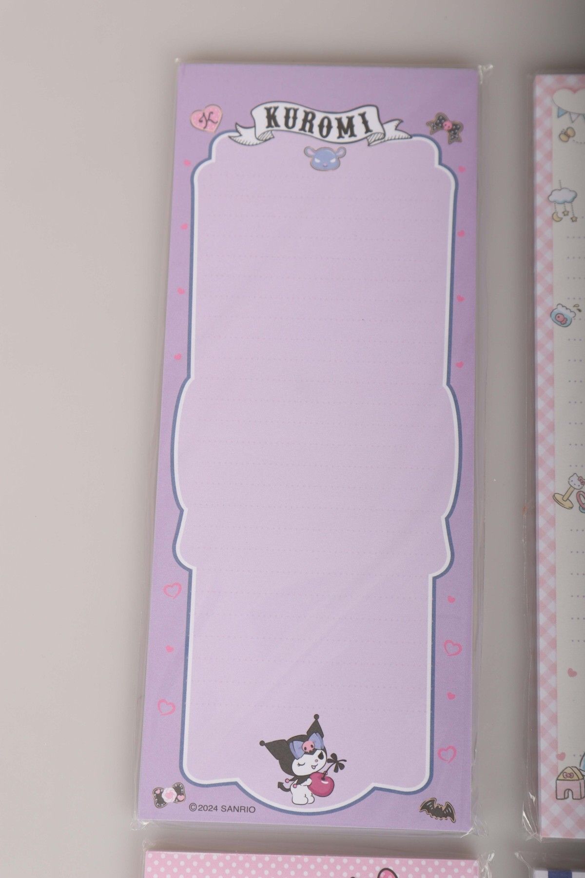 kuromi-Licensed Kuromi and Hello Kitty Bekonet Notes Block-Note 2 Sets 9X22 См 4