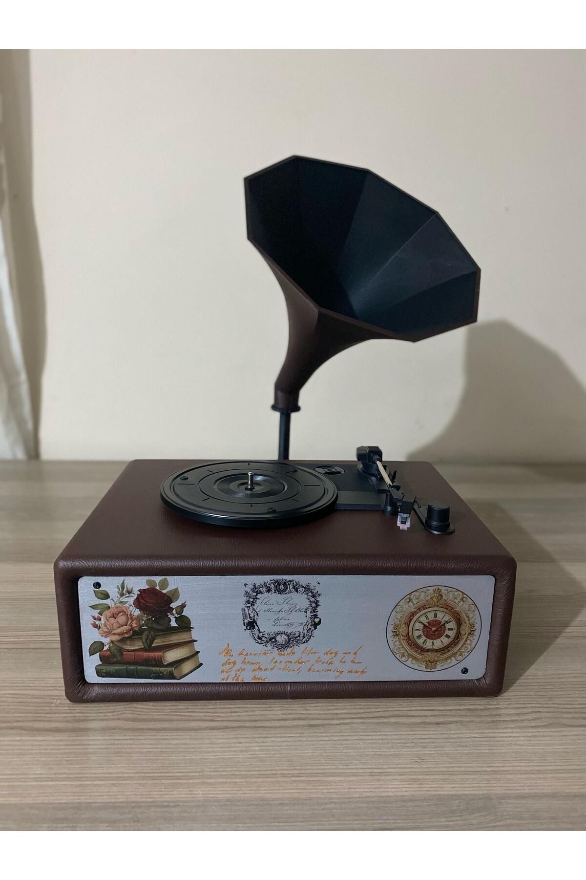 Victrola Ahşap Gramofon mekanizmalı Pikap Şık pikapçalar gramofon bütün plakları çalar bluetooh 33 45 78